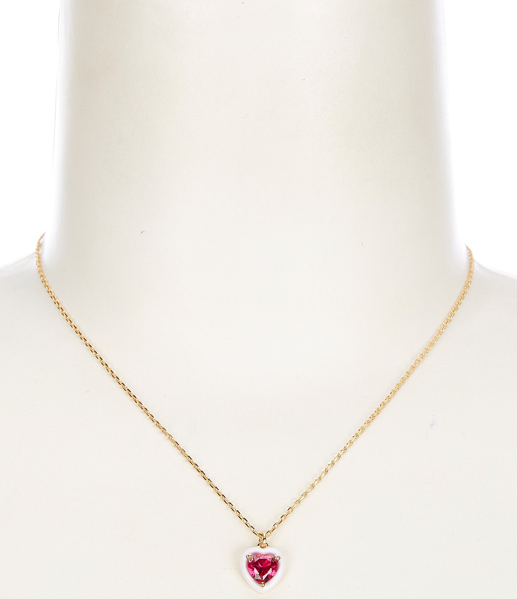 kate spade new york Sweetheart Crystal Short Pendant Necklace