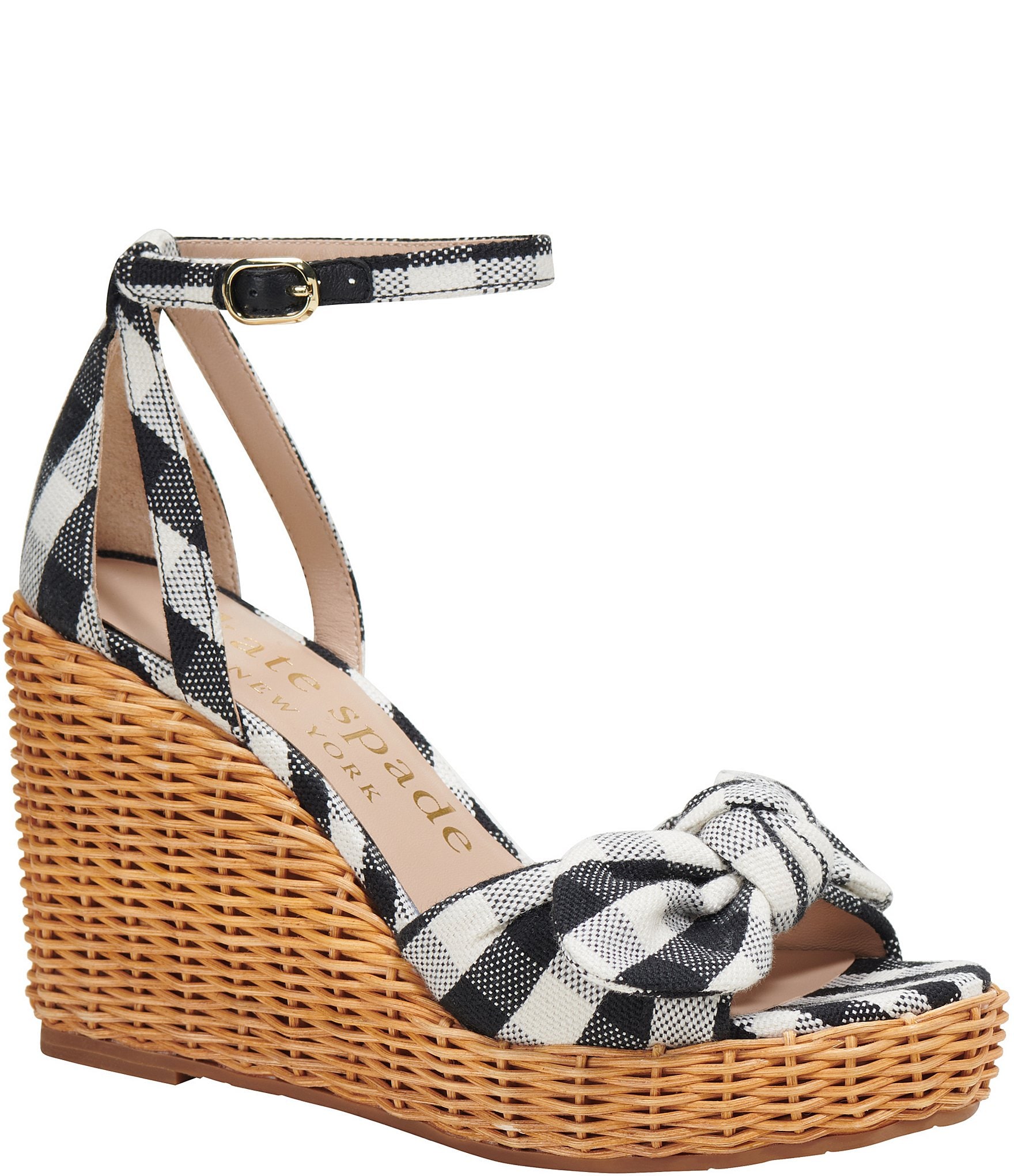 Wicker wedge cheap heels