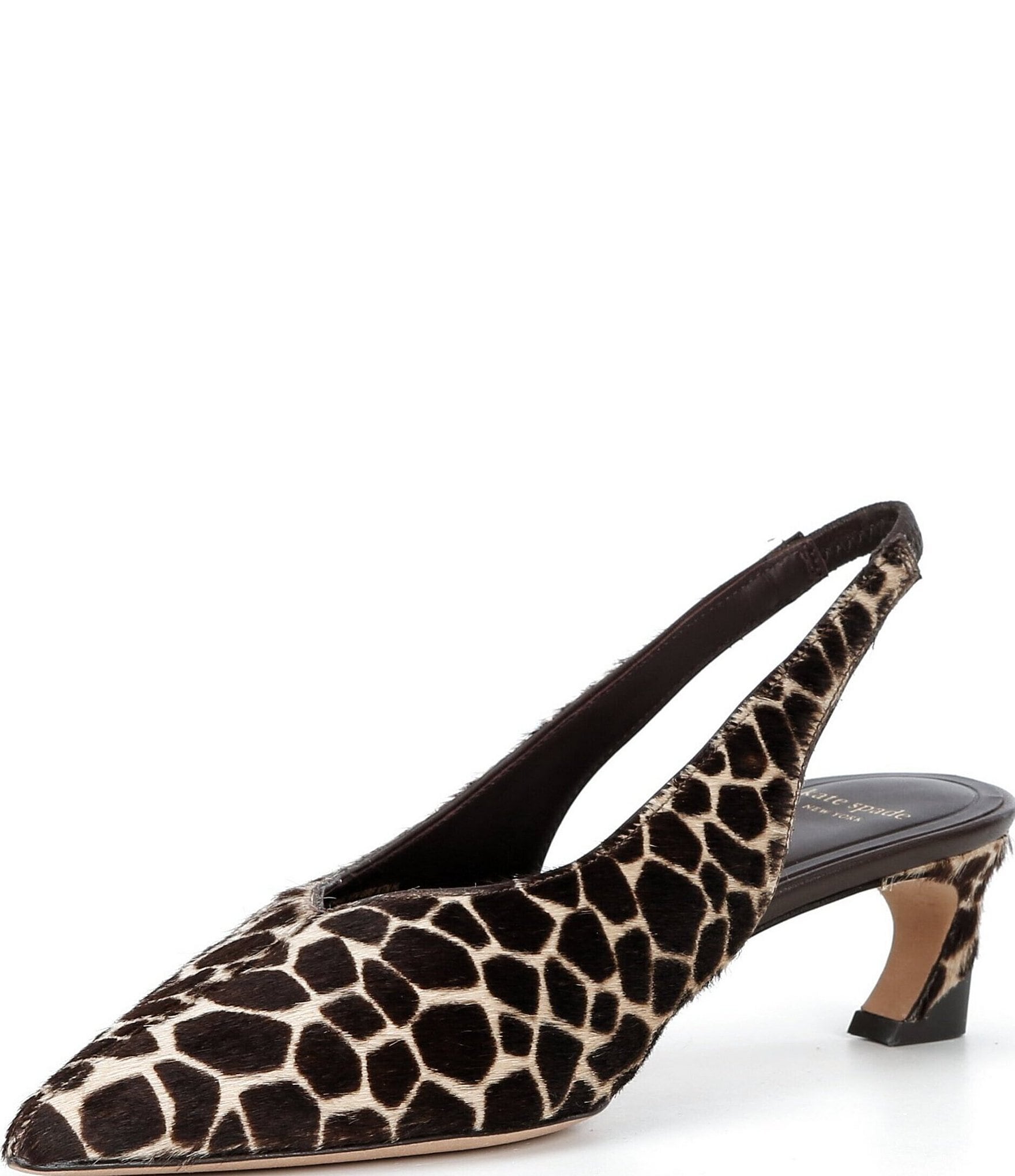 kate spade new york Viv Leopard Print Slingback Kitten Heel Pumps
