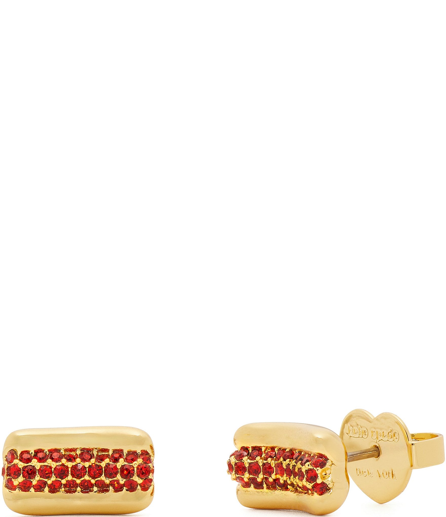 kate spade new york What A Snack Pave Crystal Hot Dog Stud Earrings