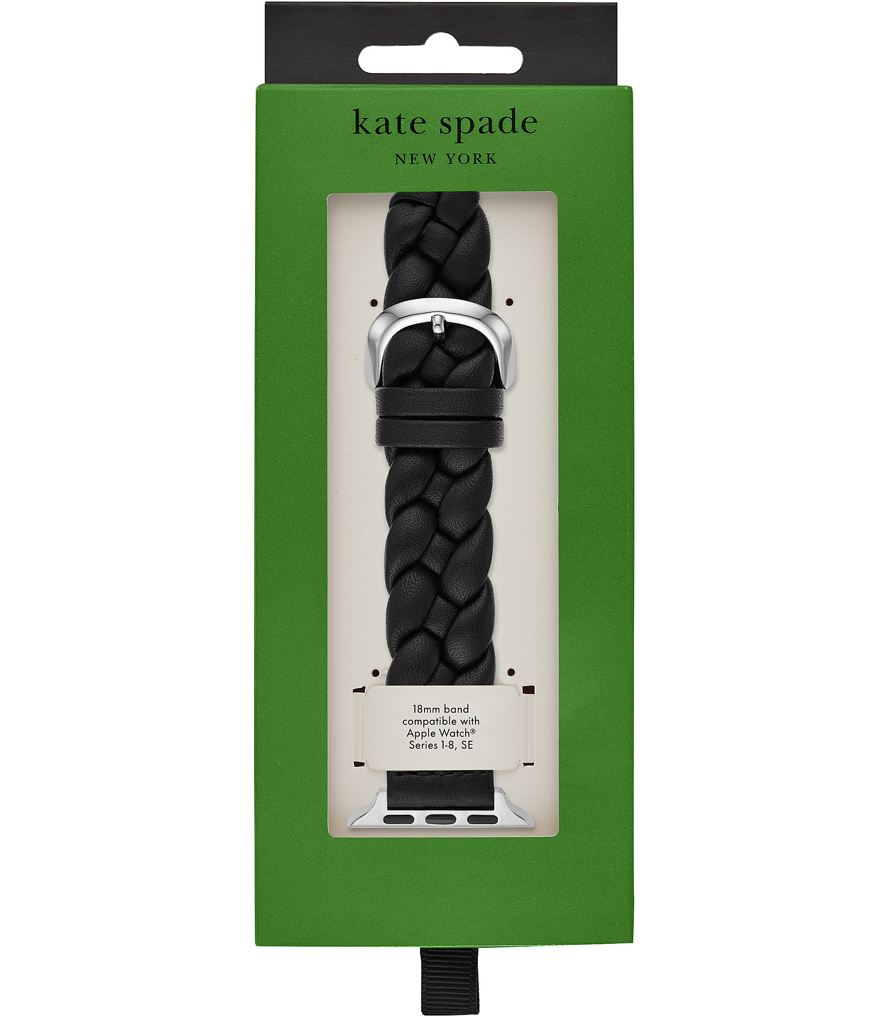 kate spade new york Women's Black Leather 38/40/41mm Strap for Apple Watch®