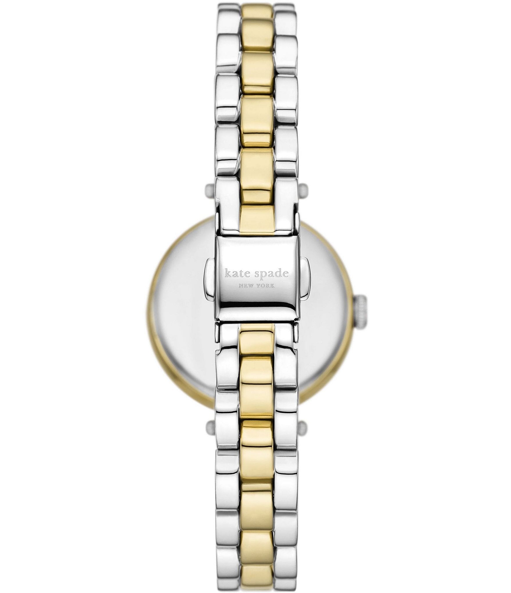 kate spade new york Women's Holland Crystal Embellished Three Hand Two Stainless Steel Bracelet Watch