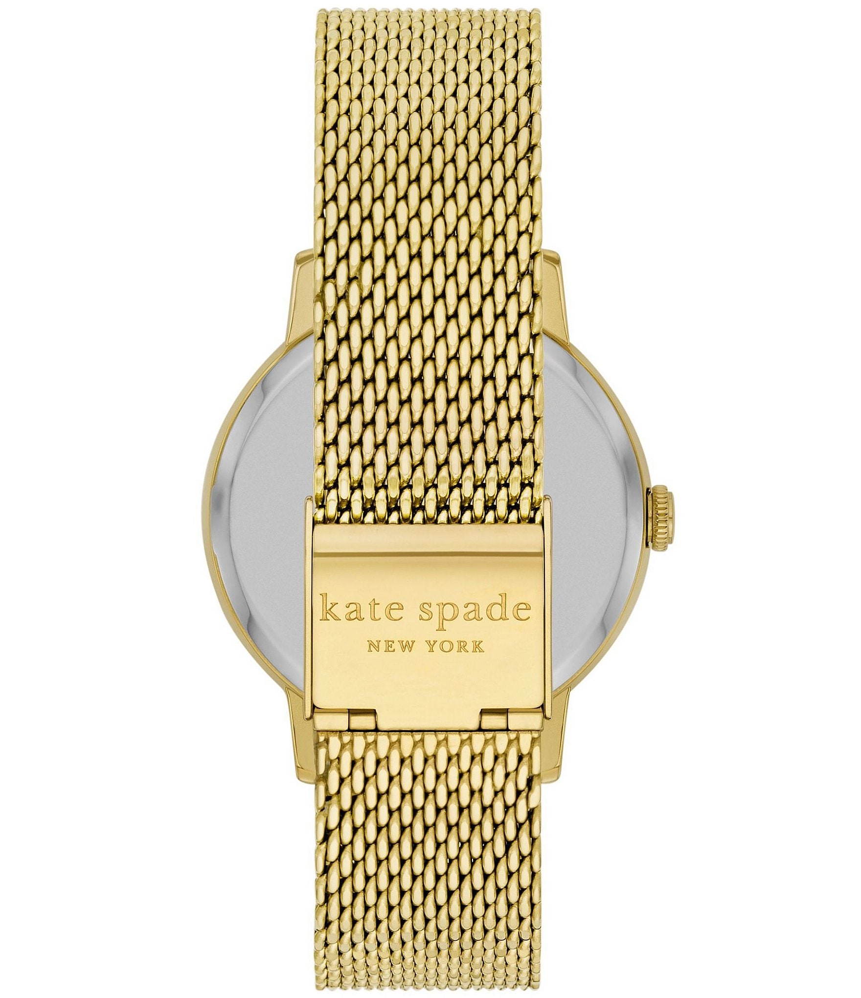 kate spade new york Women's Metro Analog Gold Stainless Steel Mesh Bracelet Watch