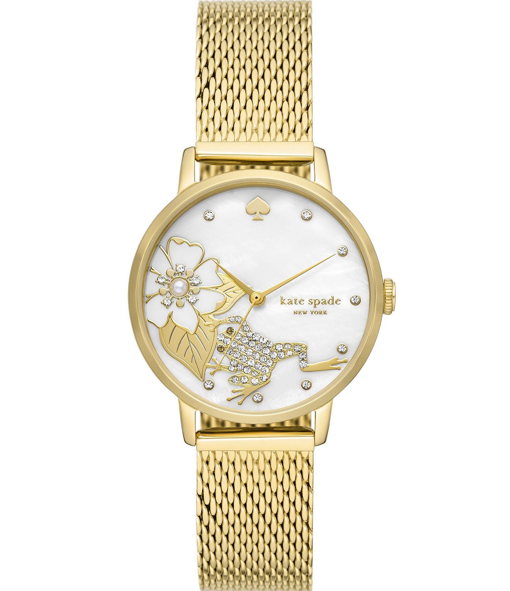 Buy Kate Spade NY Womens Holland Rose Gold Watch, White Dial, Sparkle  Leather Band Online at Lowest Price Ever in India | Check Reviews & Ratings  - Shop The World