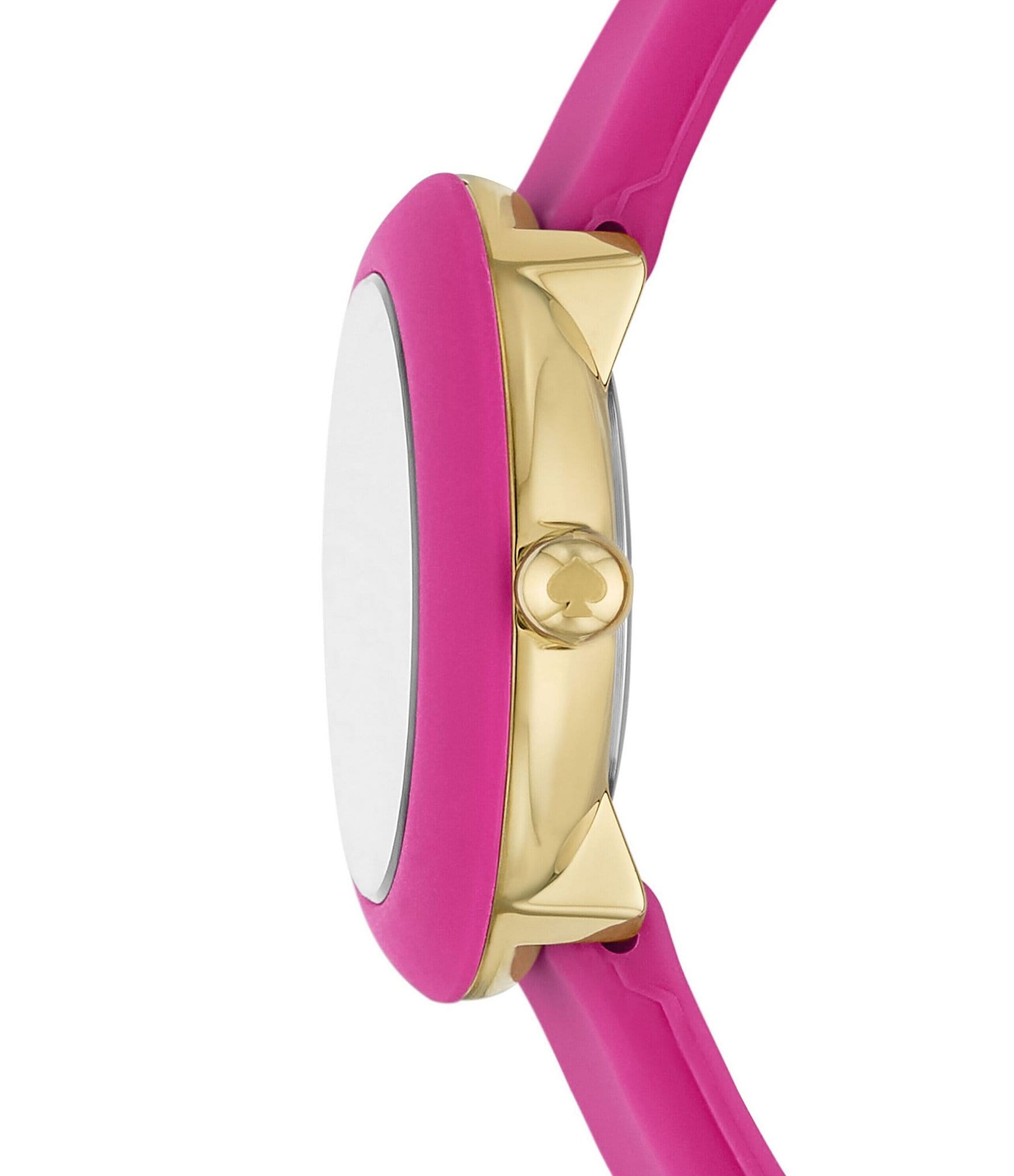 kate spade new york Women's Mini Park Row Three Hand Pink Ombre Silicone Strap Watch