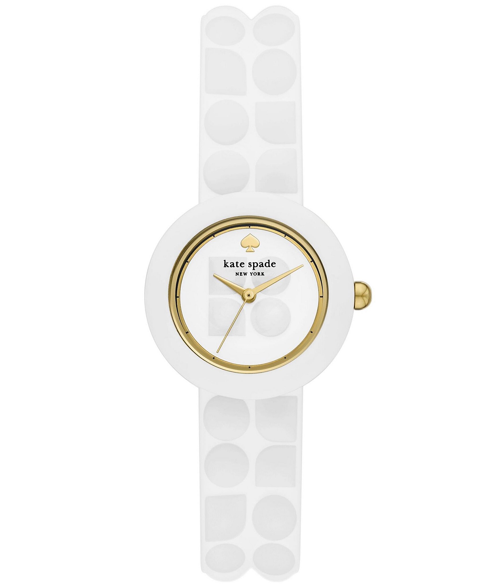 kate spade new york Women's Mini Park Row Three Hand White Silicone ...