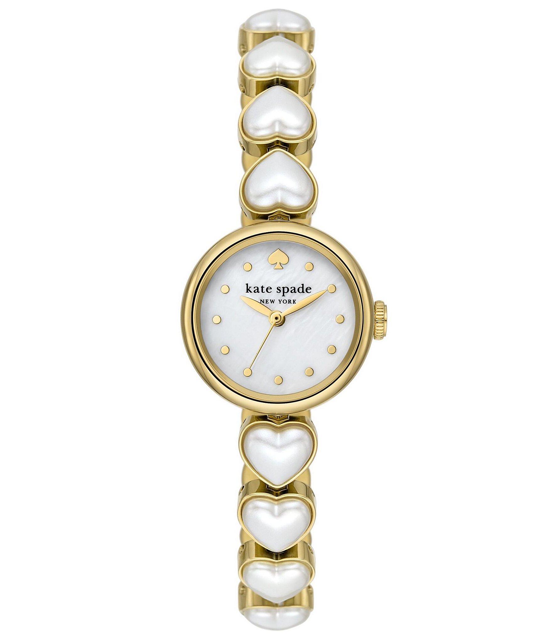 kate spade new york Women s Monroe Heart Quartz Analog Stainless Steel Pearl Bracelet Watch Dillard s