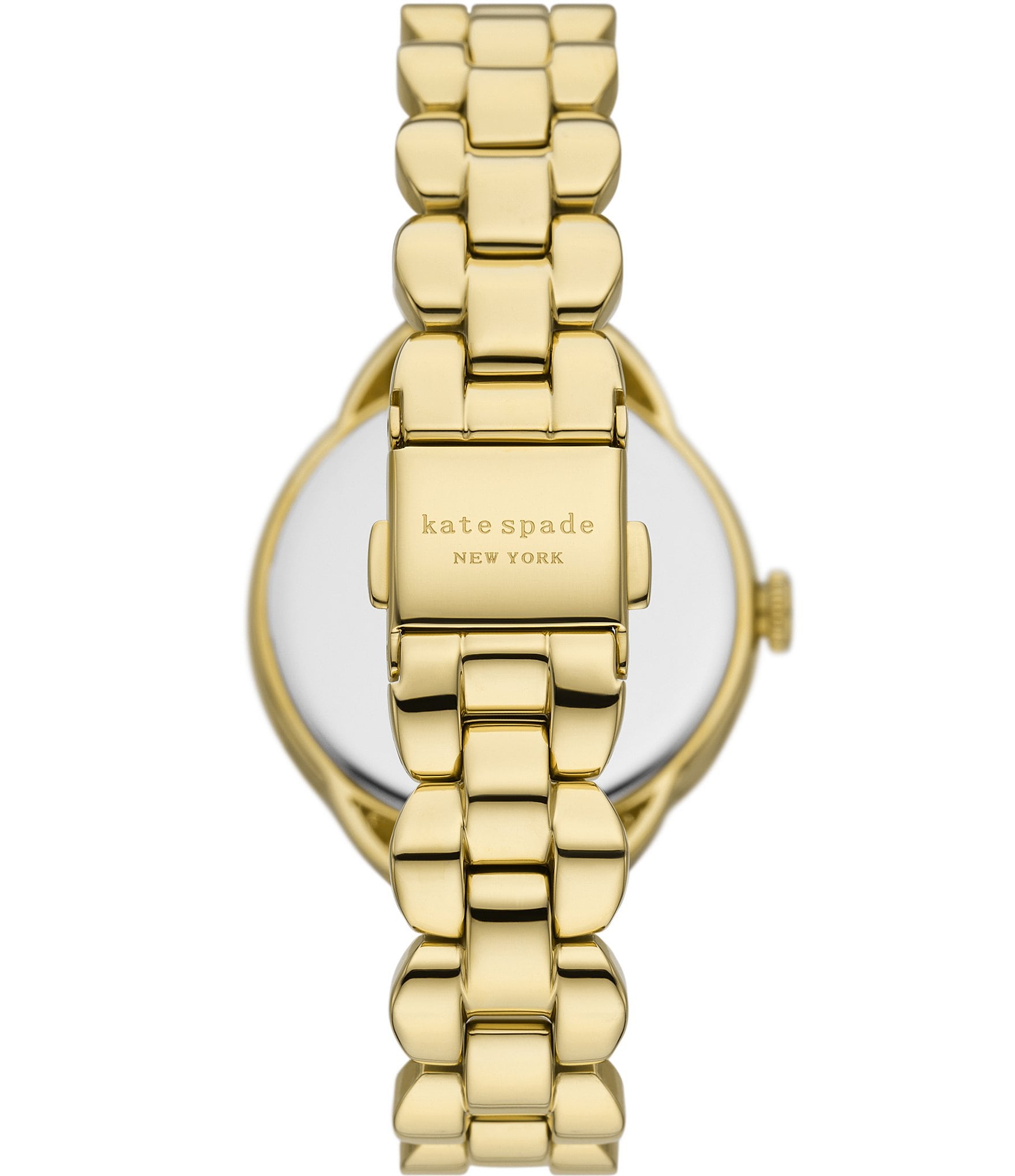 kate spade new york Women's Morningside Three-Hand Gold Stainless Steel Bracelet Watch