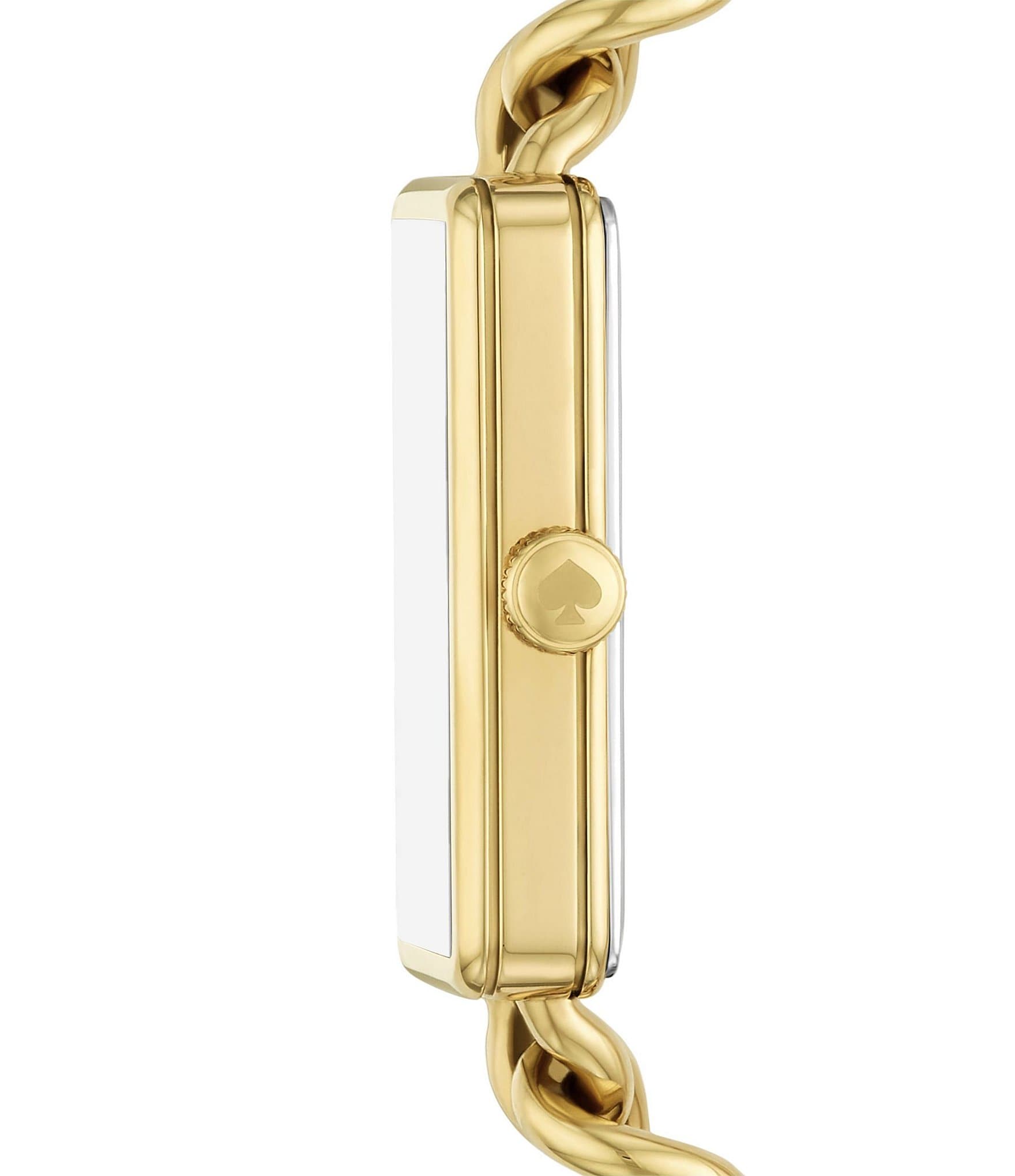 kate spade new york Women's Dainty Rosedale Analog Gold Stainless Steel Chain Link Bracelet Watch