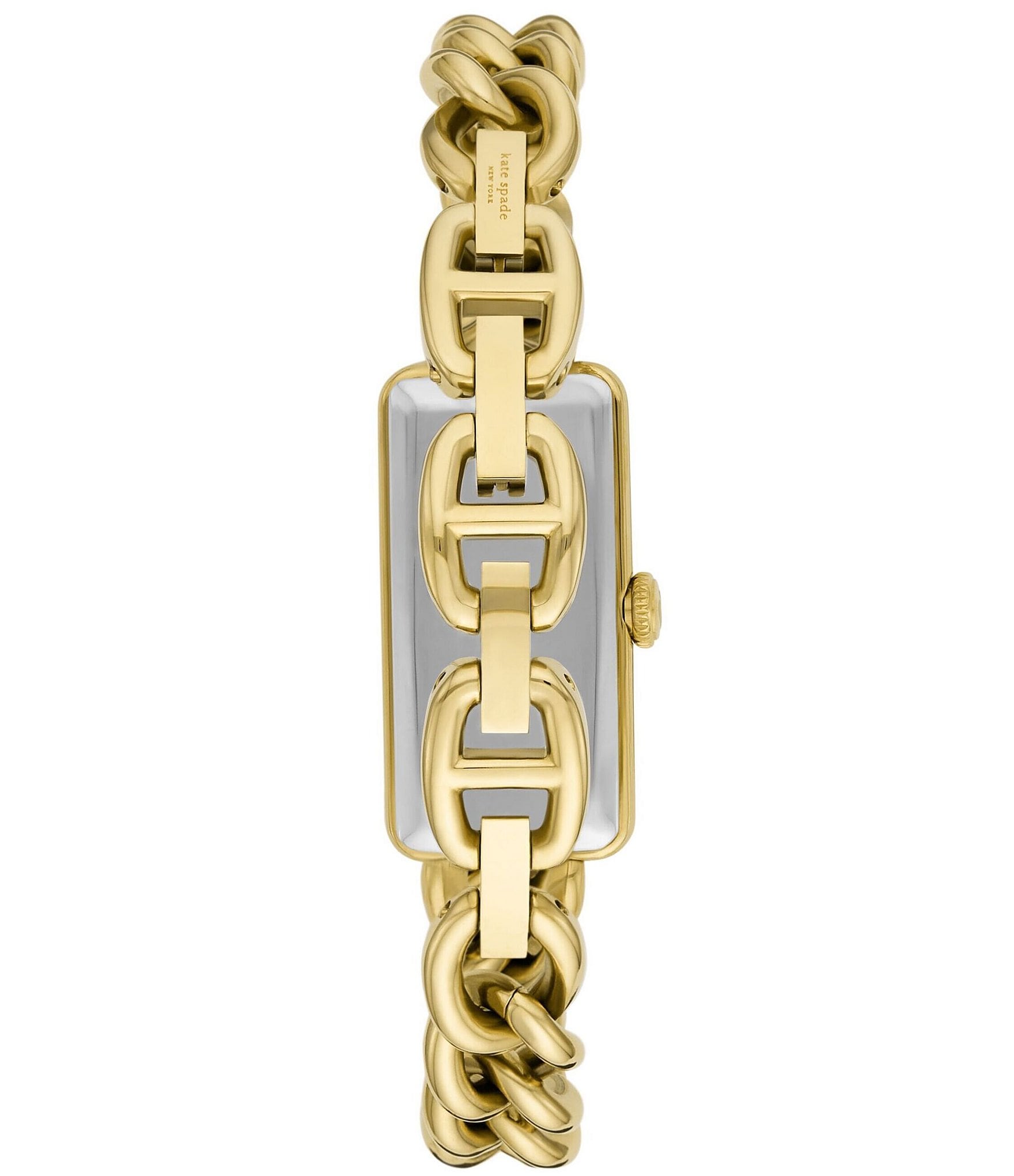 kate spade new york Women's Dainty Rosedale Analog Gold Stainless Steel Chain Link Bracelet Watch