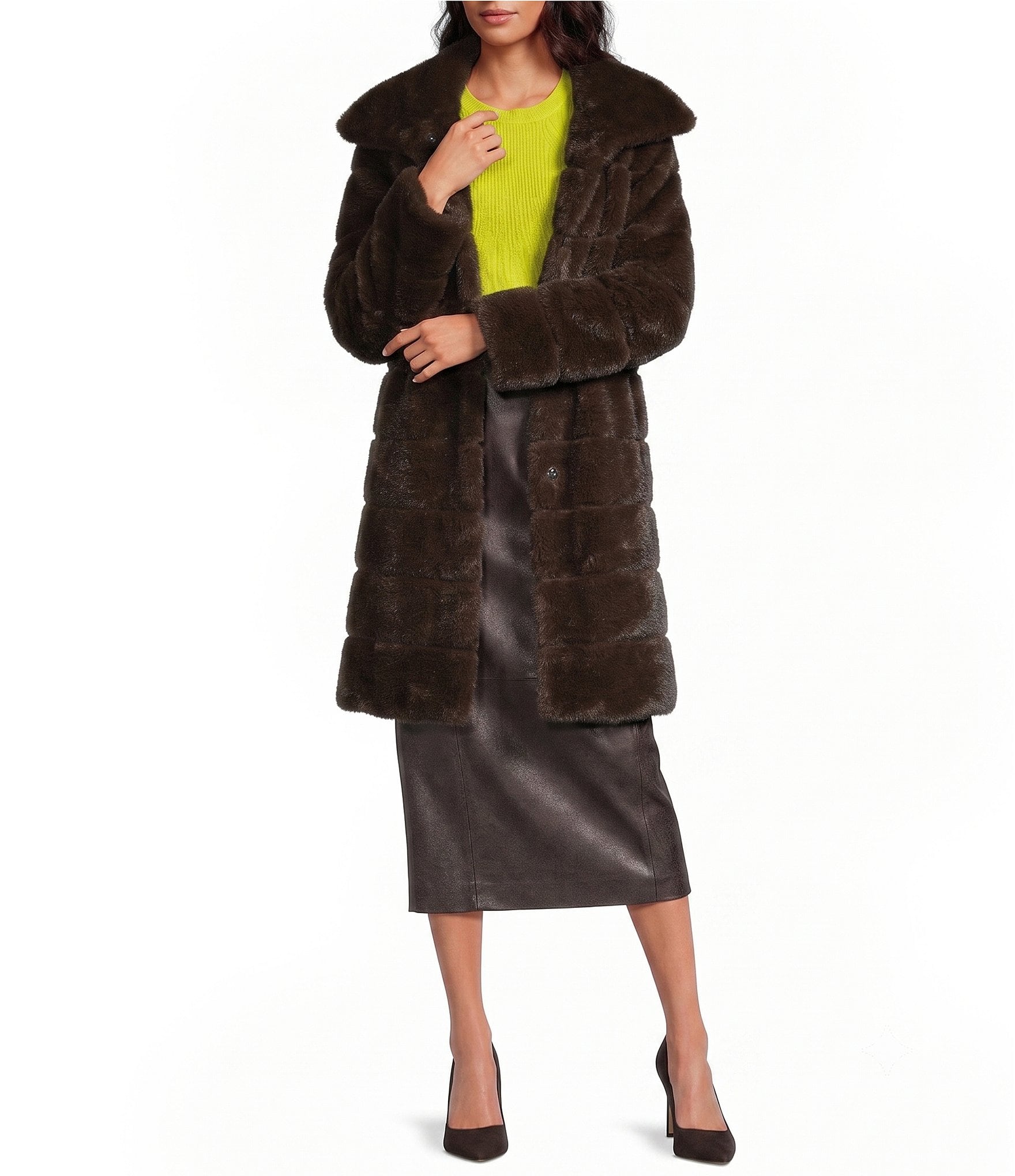 Katherine Kelly Mink Faux Fur Coat