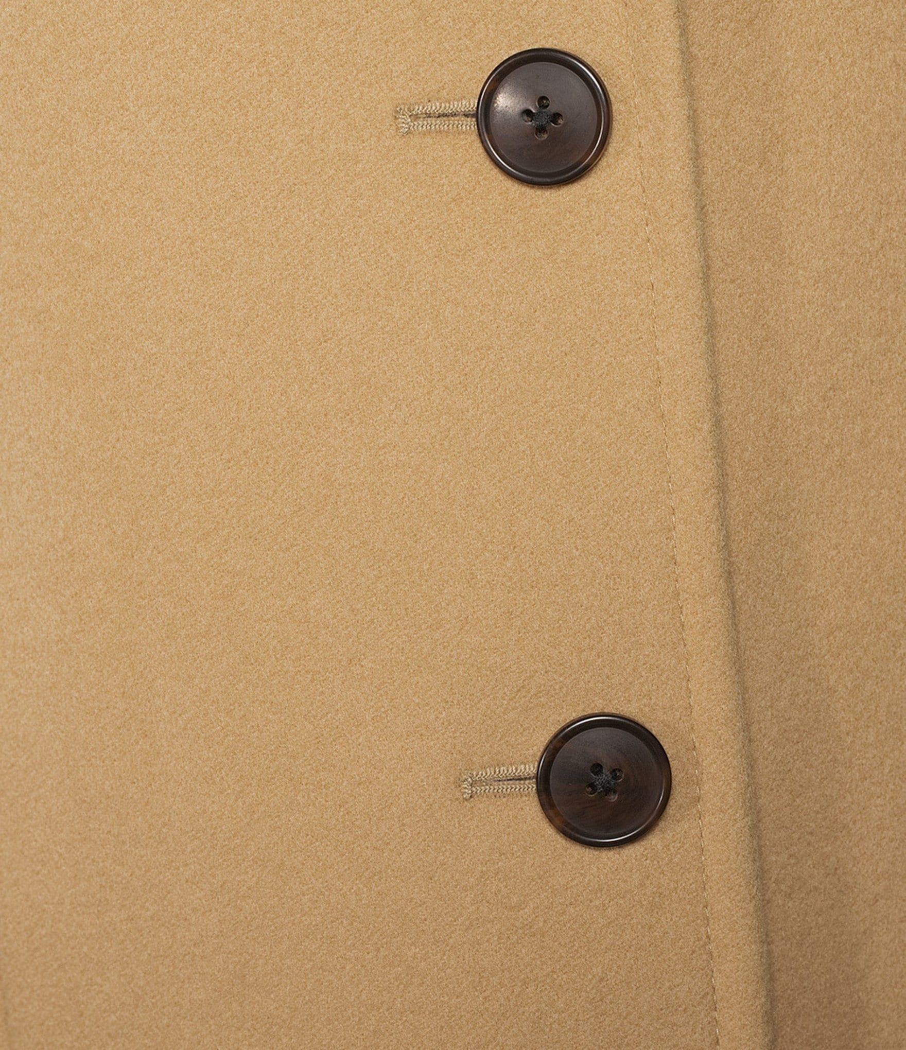 Katherine Kelly Pure Wool Notch Collar Button Front Maxi Coat