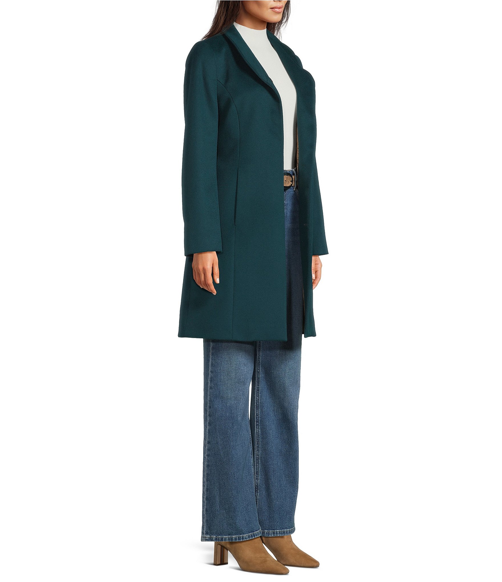 Katherine Kelly Pure Wool Tulip Collar Coat