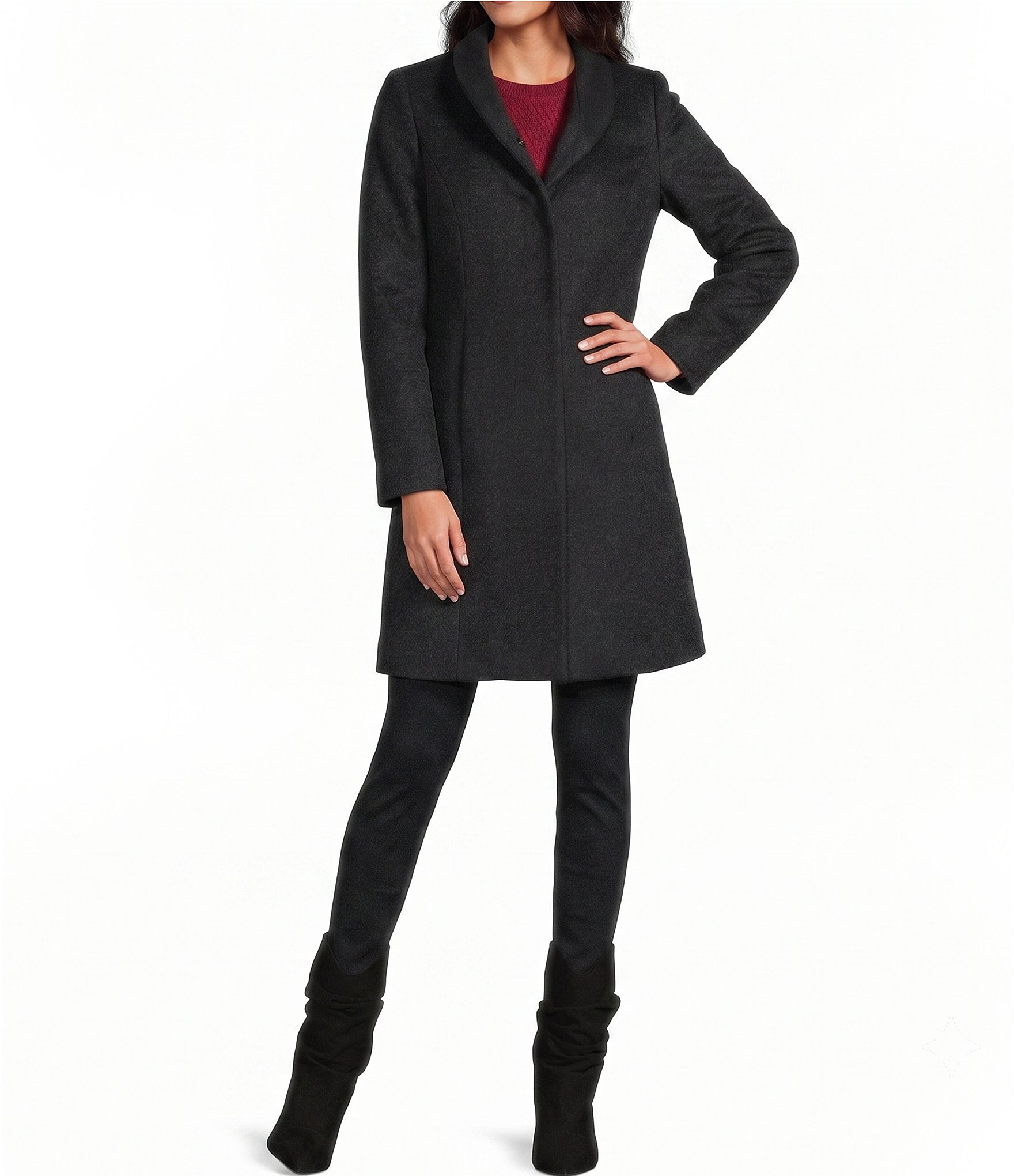 Katherine Kelly Pure Wool Tulip Collar Coat