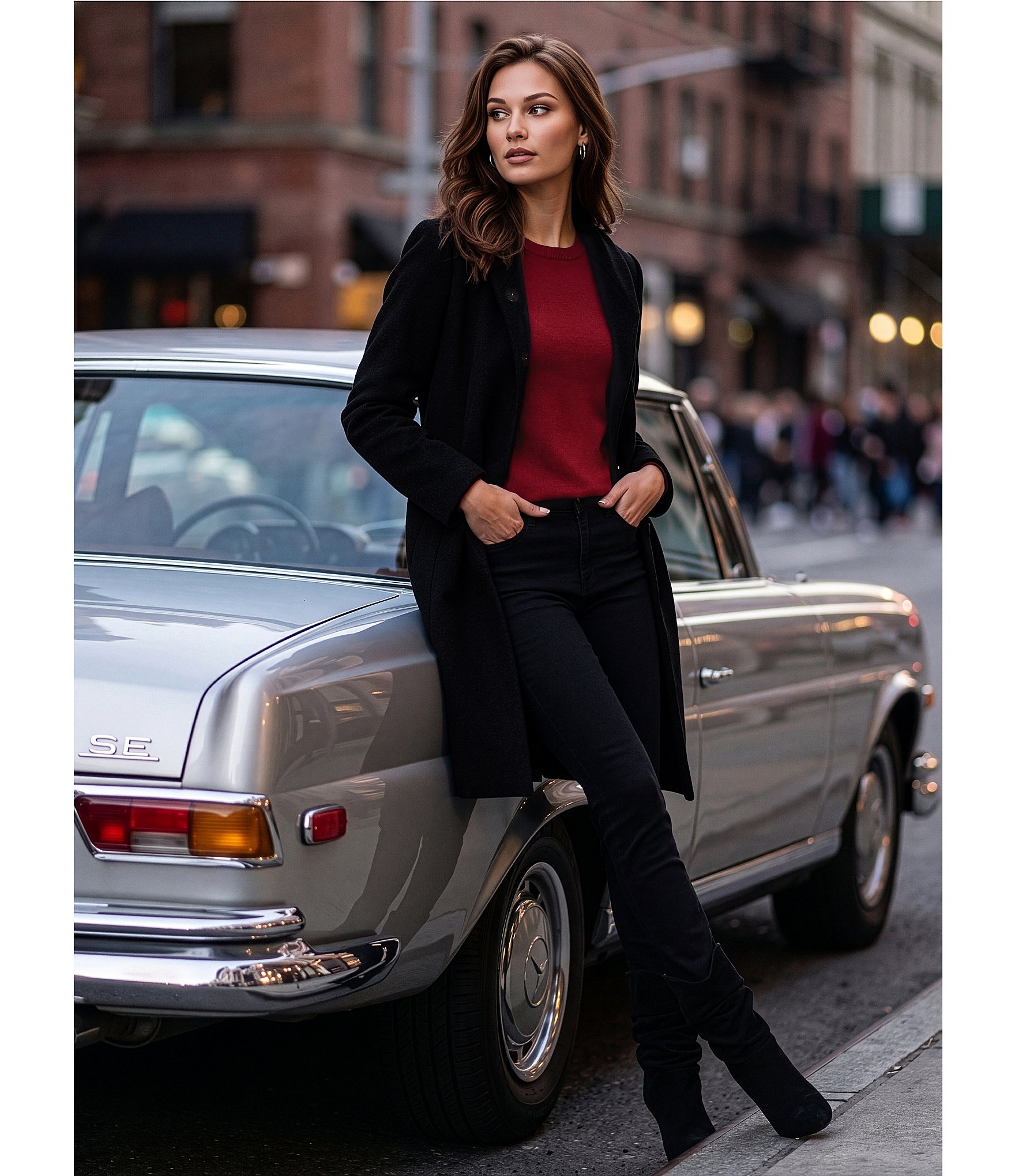 Katherine Kelly Pure Wool Tulip Collar Coat
