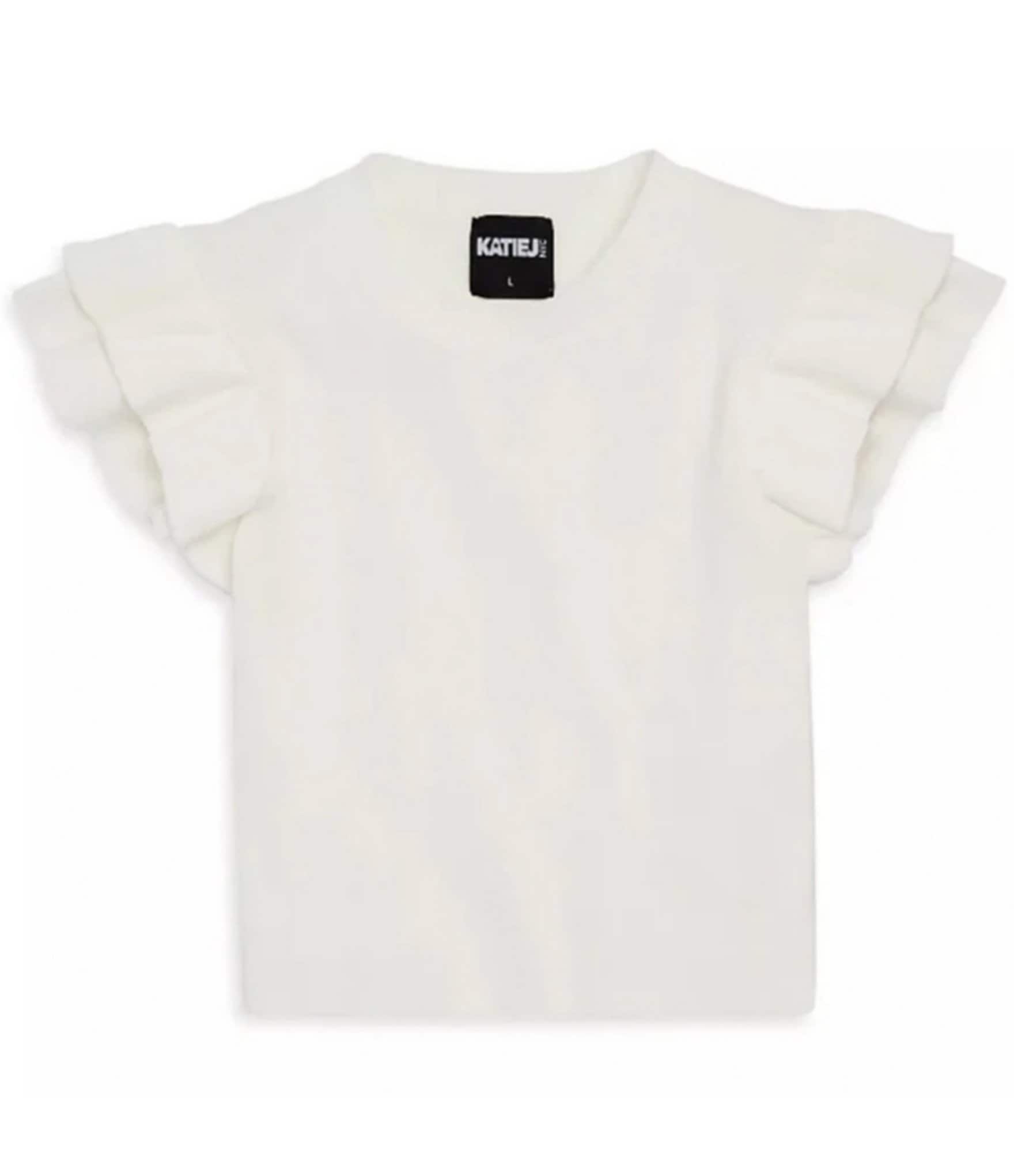 KatieJNYC Big Girls Flutter Sleeve Isla Sweater-Knit Top