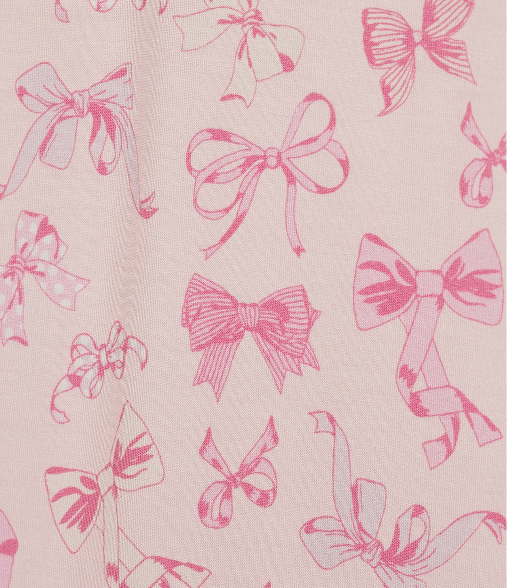 KatieJNYC Short Sleeve Button Front Multi Bow Print Lynn Lounge Short Set