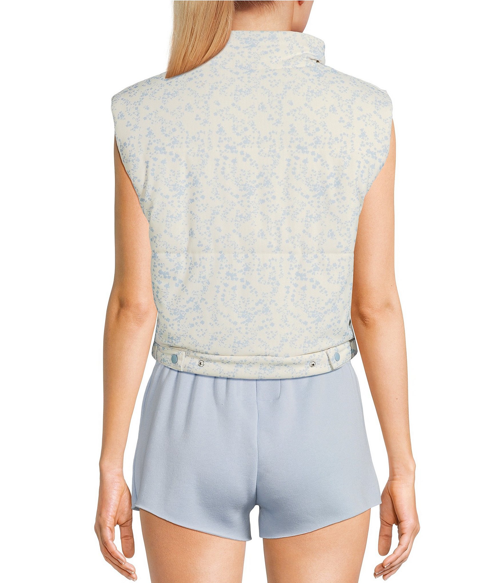 KatieJNYC Snowy Corduroy Floral Vest
