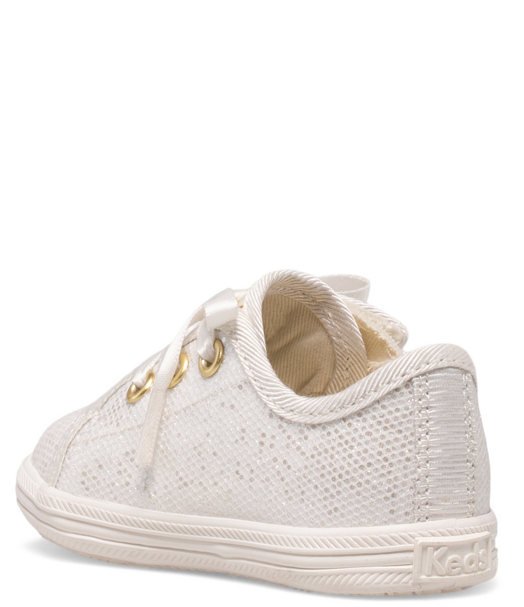 Keds Girls' Kickstart Celebrations Sparkle Alternative Closure Sneaker Crib Shoes (Infant)