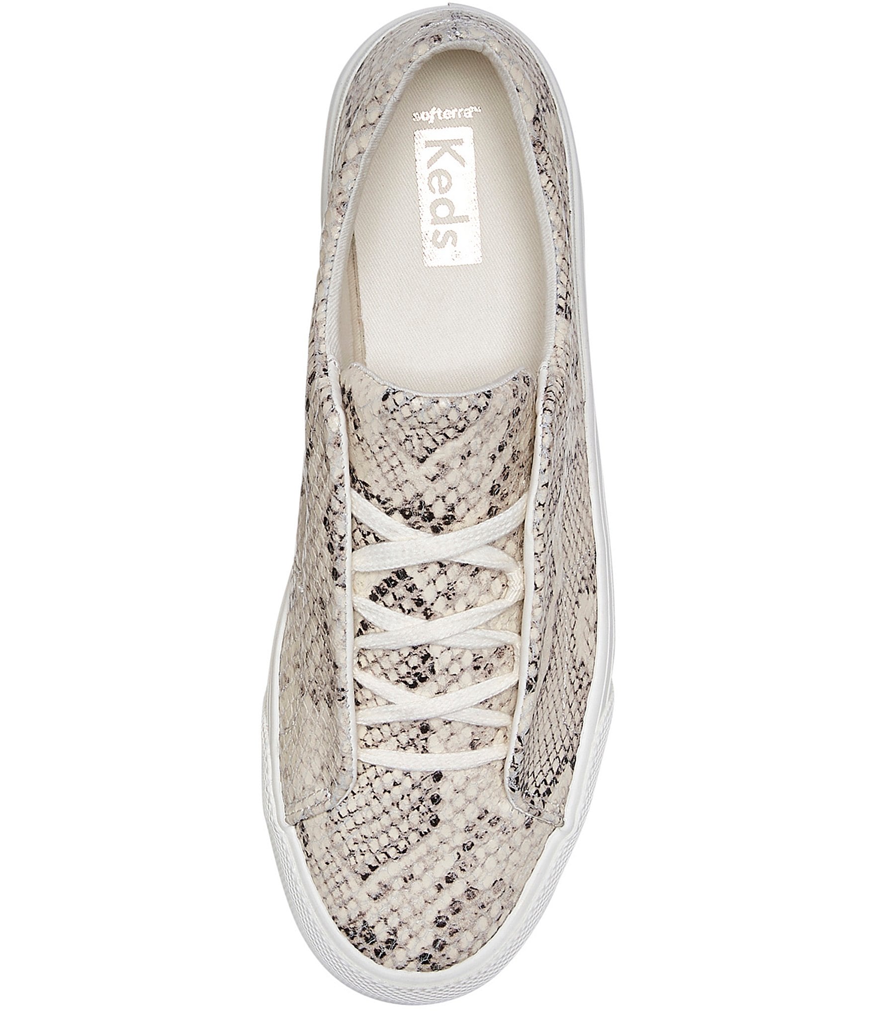 Keds Remi Snake Print Leather Hidden Wedge Sneakers