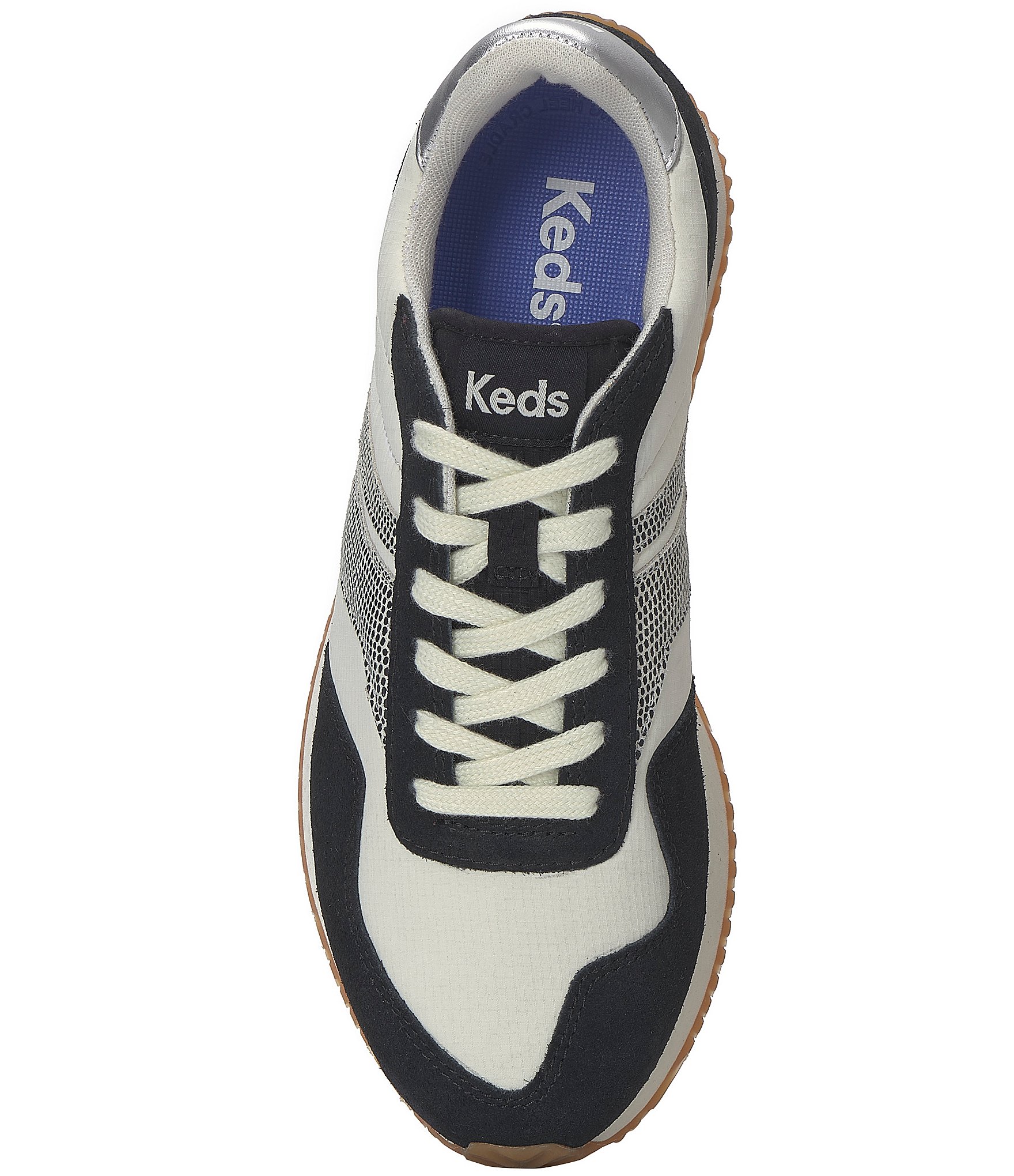 Keds Rena Printed Fabric and Suede Sneakers