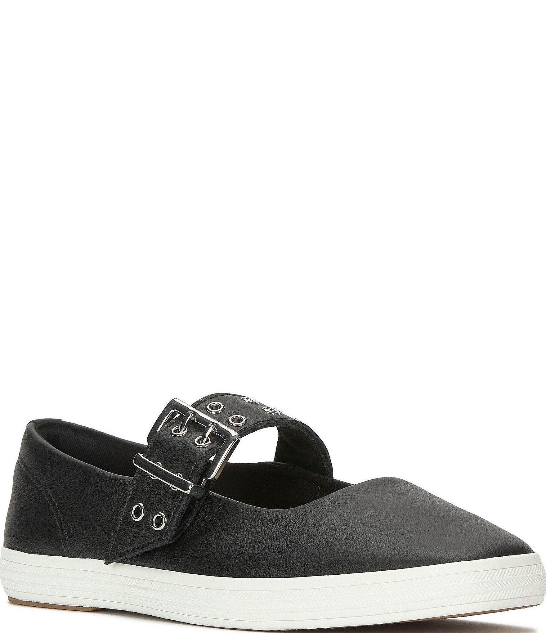 Keds Square Toe Grommet Mary Jane Ballet Flats