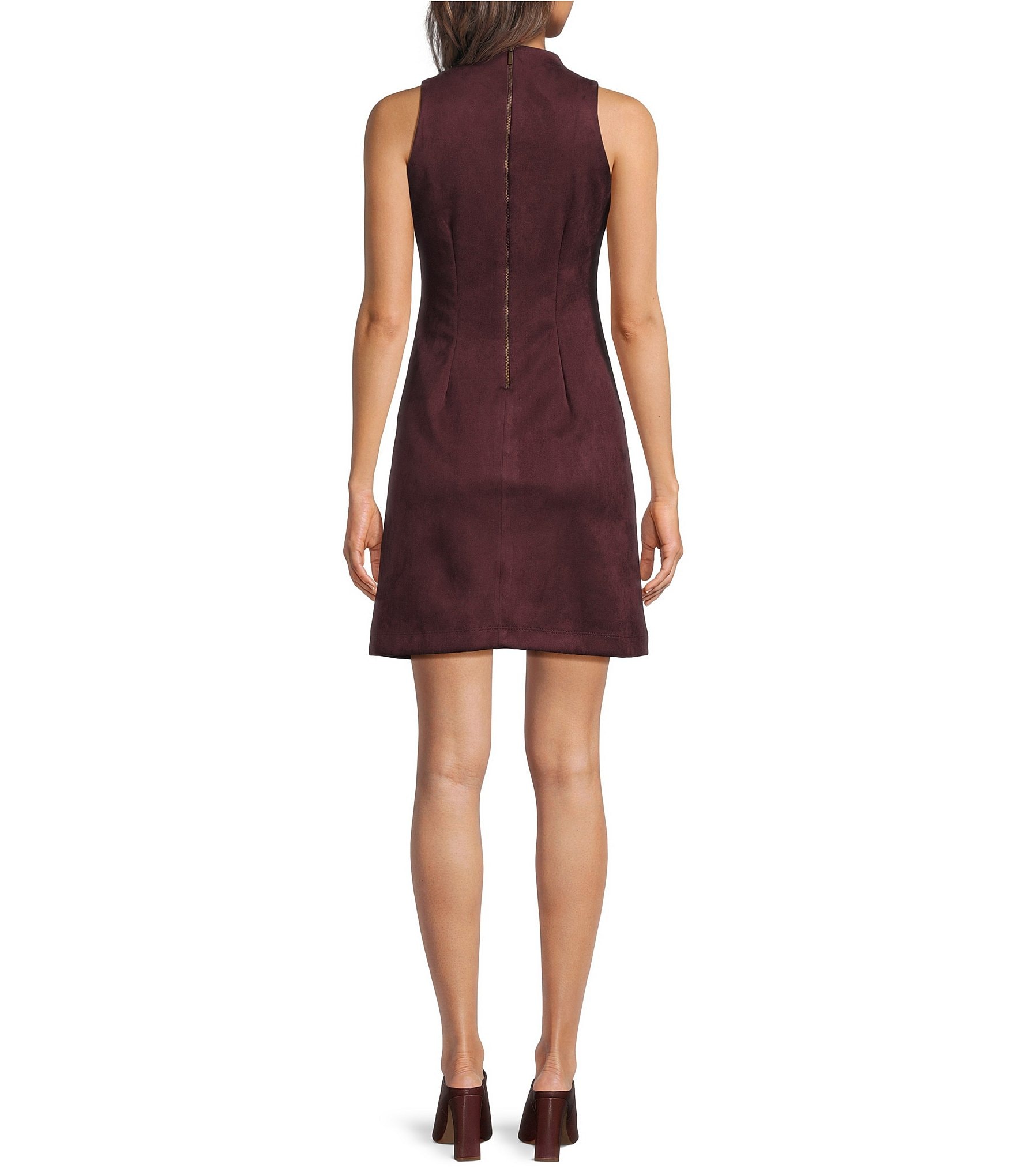 Kelly Grace Suede Halter Mini Dress