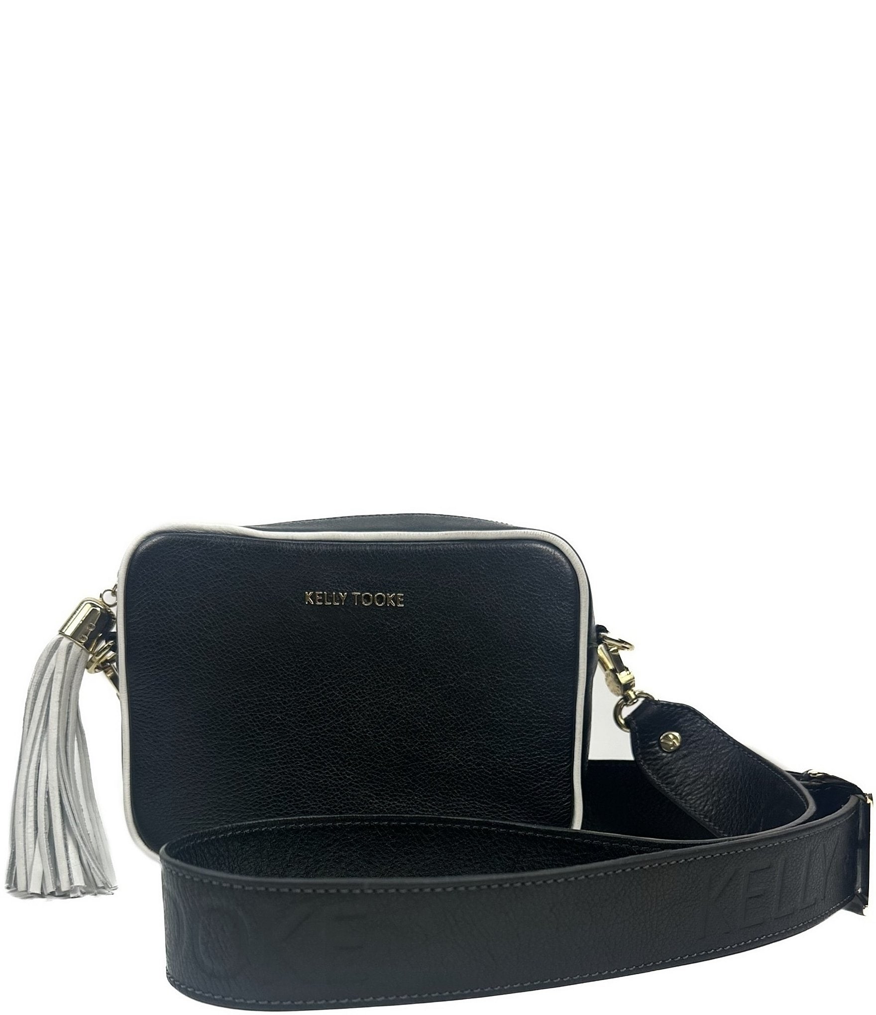 Kelly-Tooke Jess Box Black and White Crossbody Bag