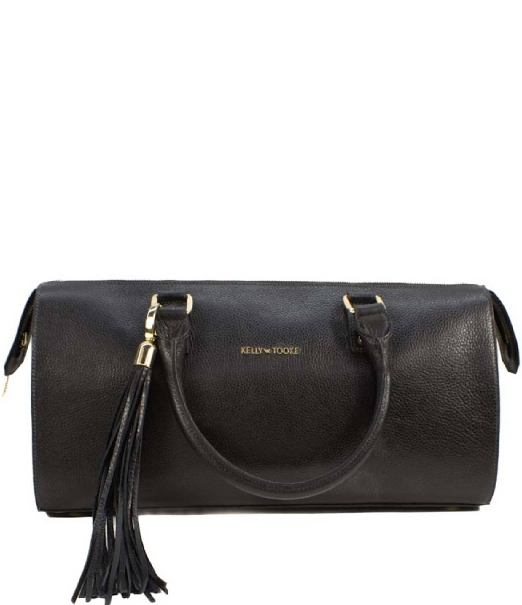 Kelly-Tooke Soho Leather Barrel Tassel Satchel Bag