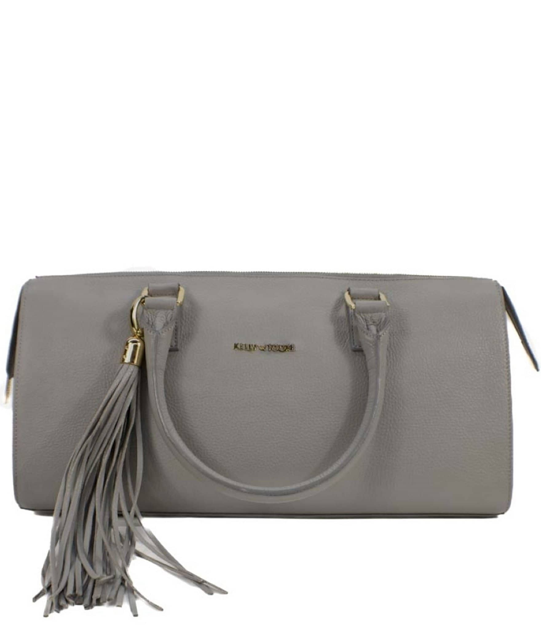 Kelly-Tooke Soho Leather Barrel Tassel Satchel Bag