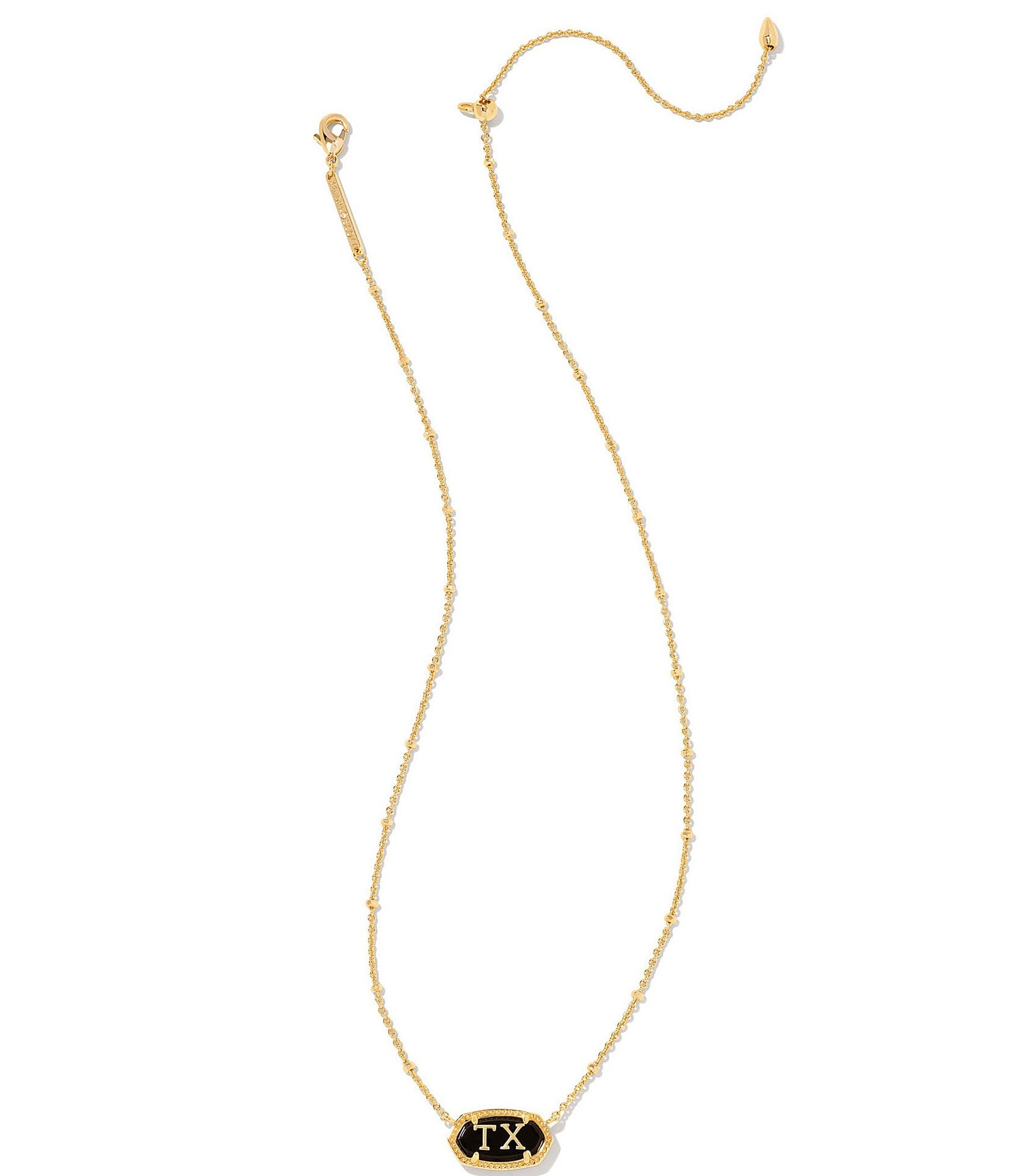 Kendra Scott 14K Elisa Texas Gold Short Pendant State Necklace