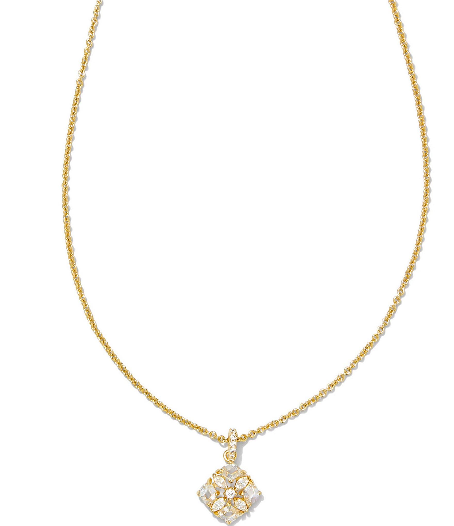 Kendra Scott 14K Gold Dira Crystal Short Pendant Necklace