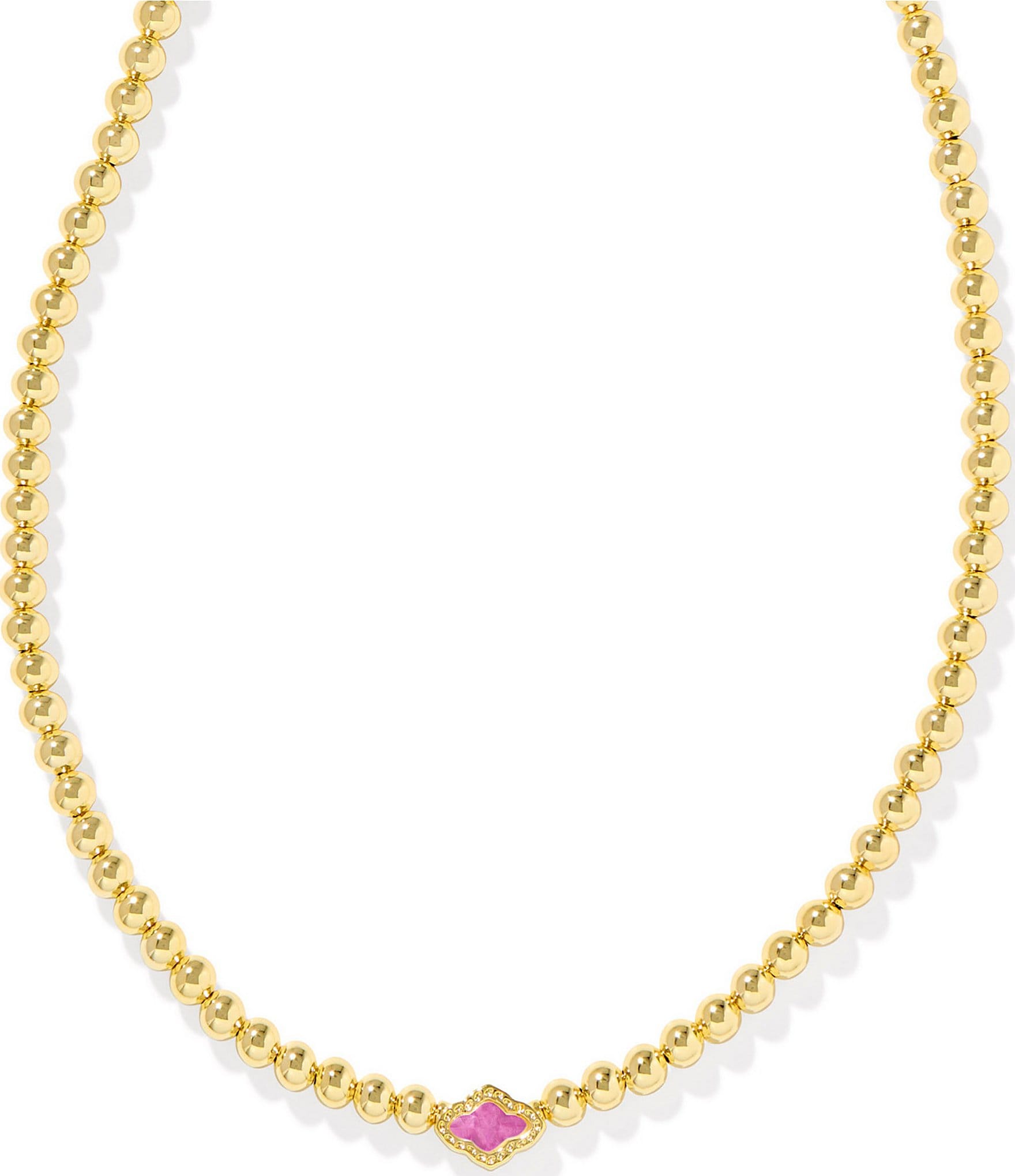 Kendra Scott Abbie Gold Beaded Short Pendant Necklace