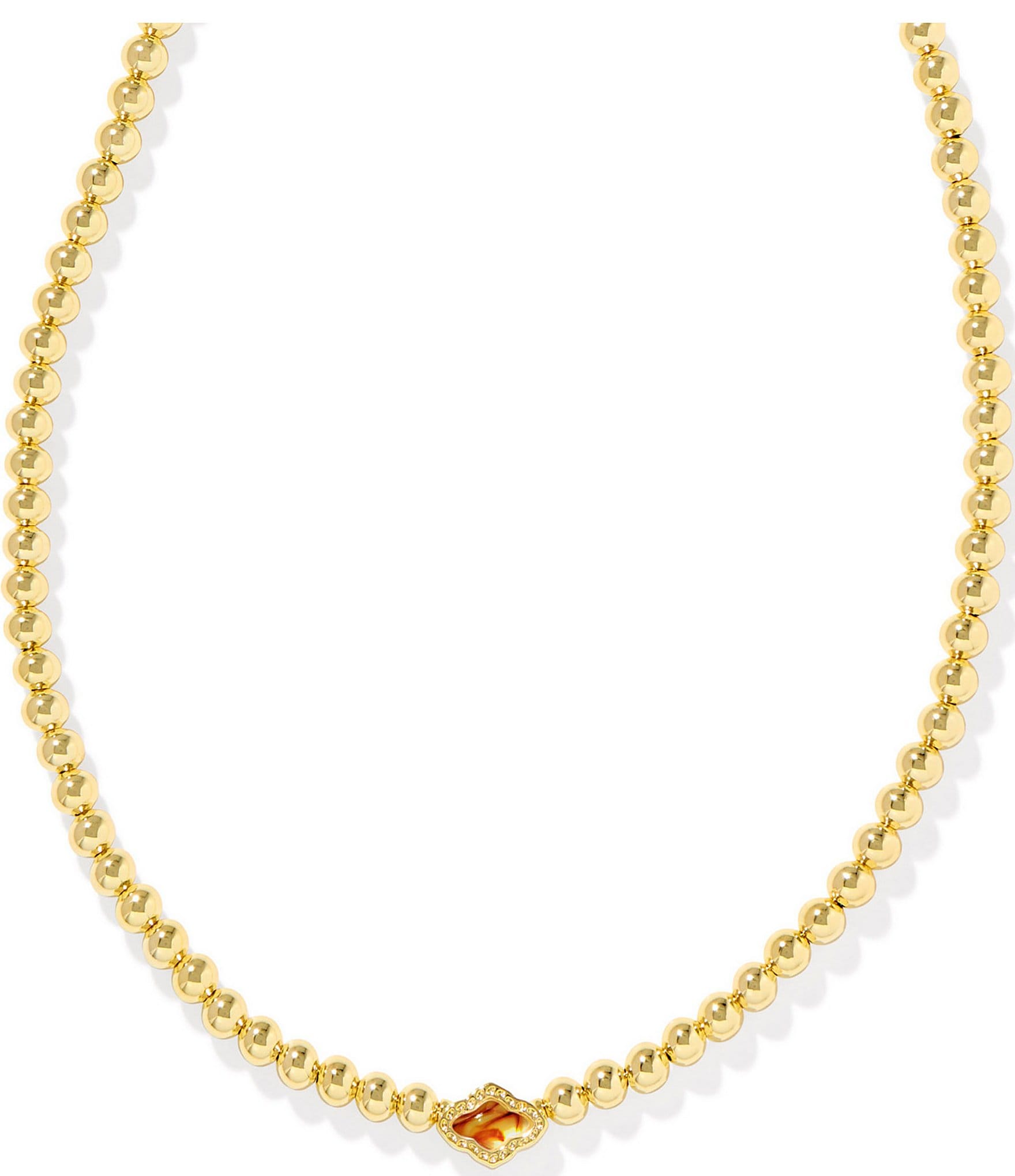 Kendra Scott Abbie Gold Beaded Short Pendant Necklace