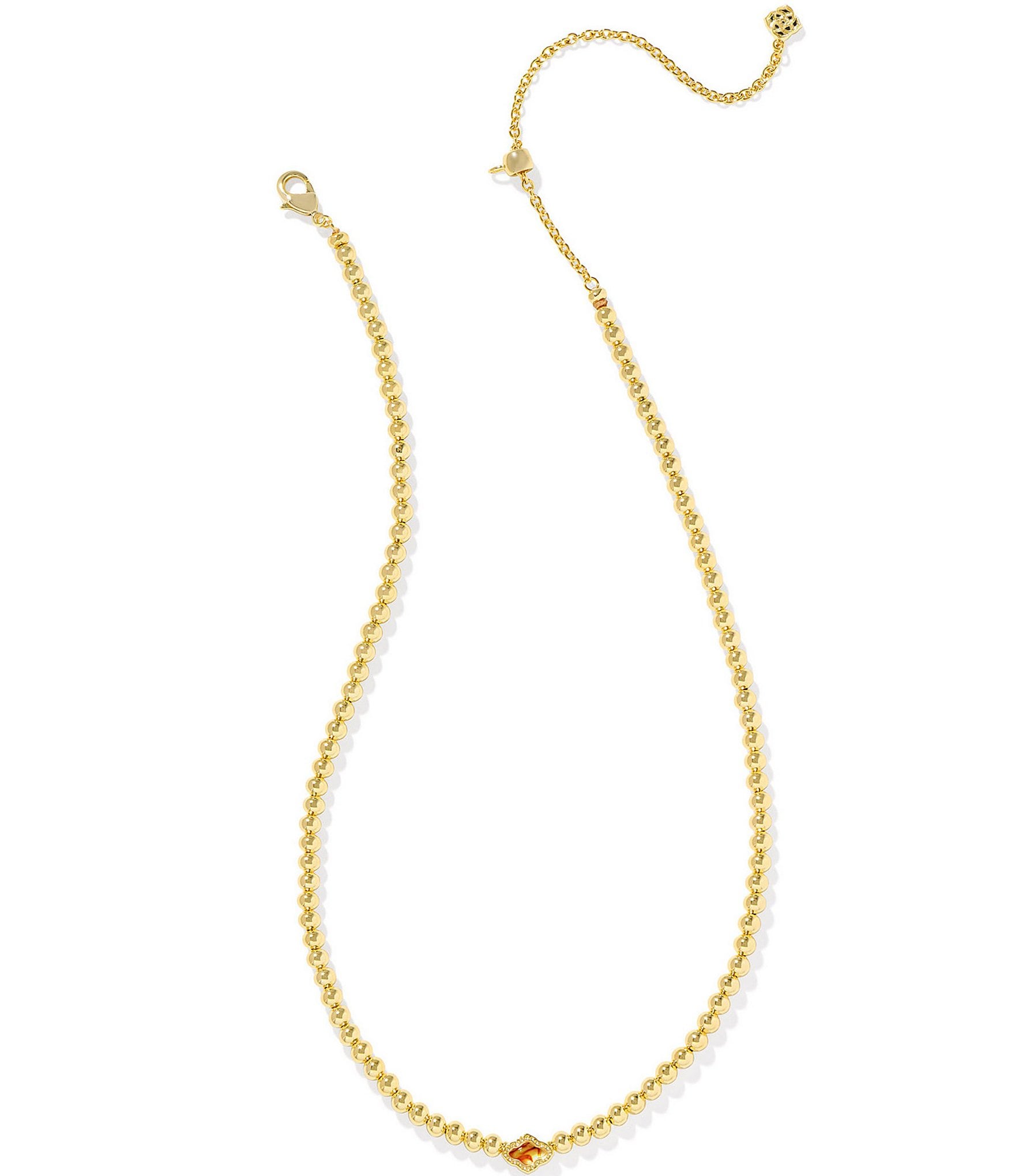 Kendra Scott Abbie Gold Beaded Short Pendant Necklace