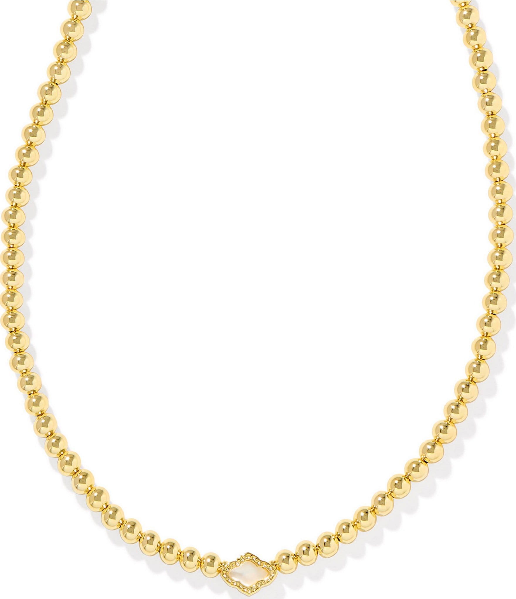 Kendra Scott Abbie Gold Beaded Short Pendant Necklace