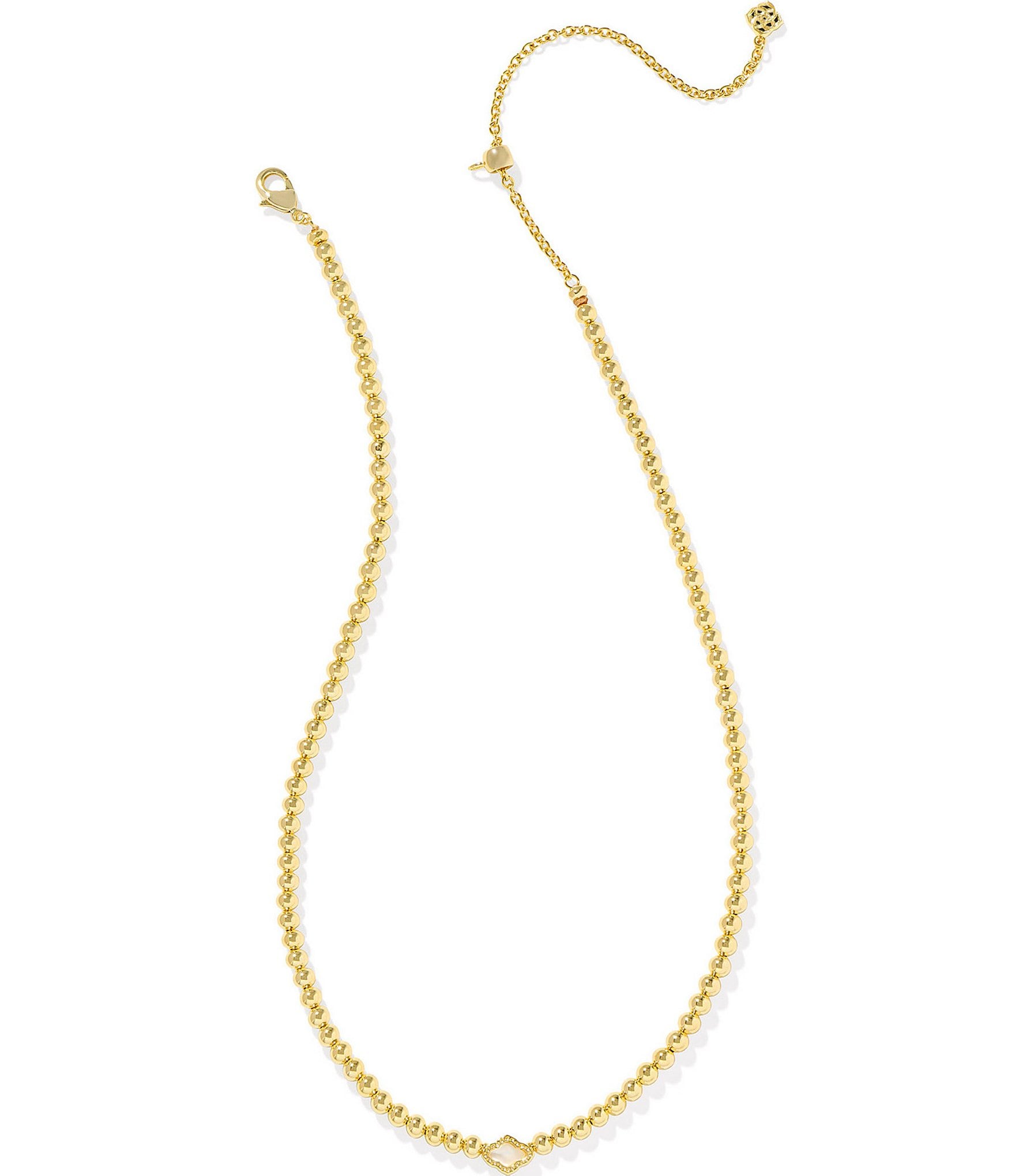 Kendra Scott Abbie Gold Beaded Short Pendant Necklace