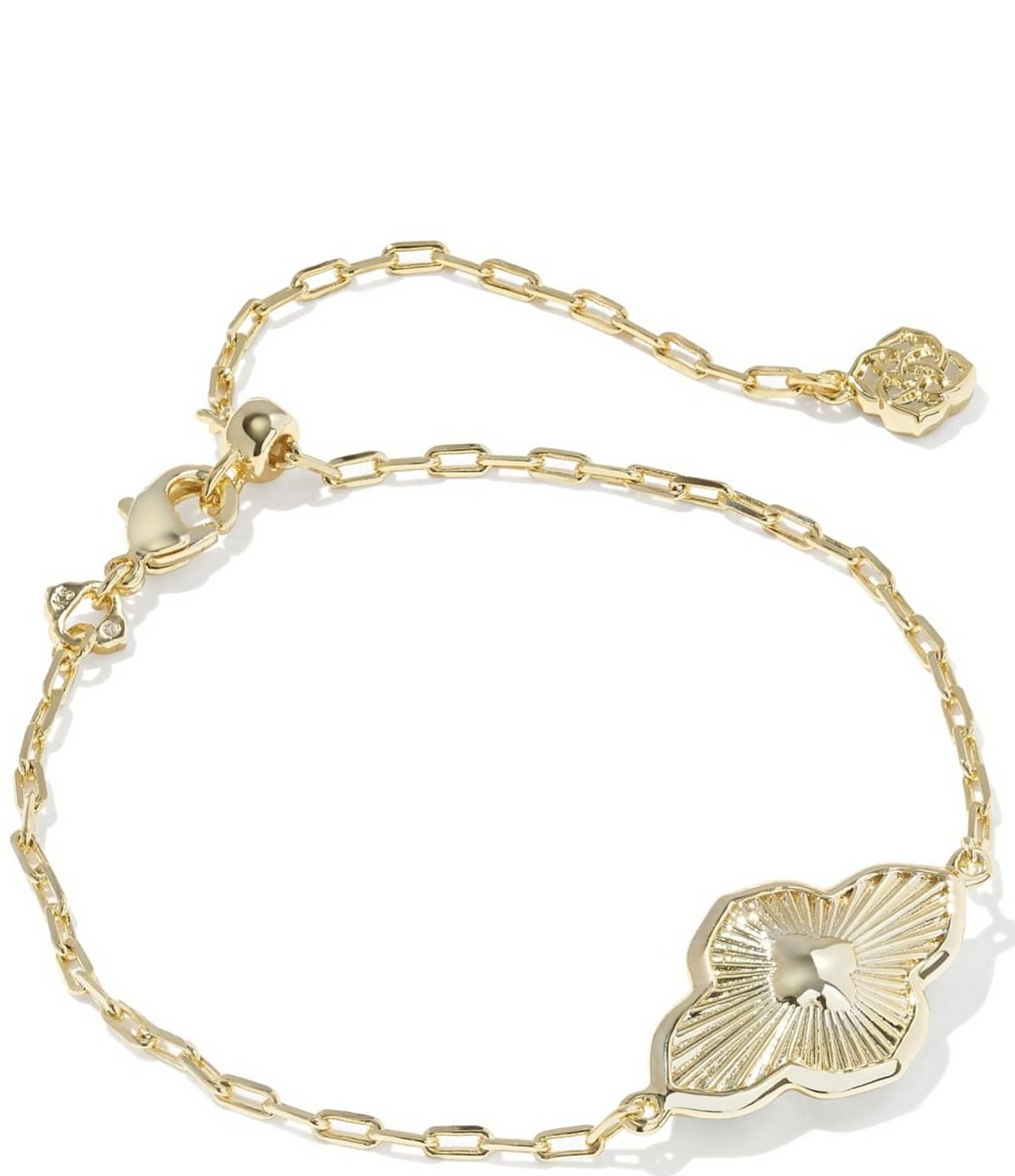 Kendra Scott Abbie Medallion Delicate Chain Line Bracelet