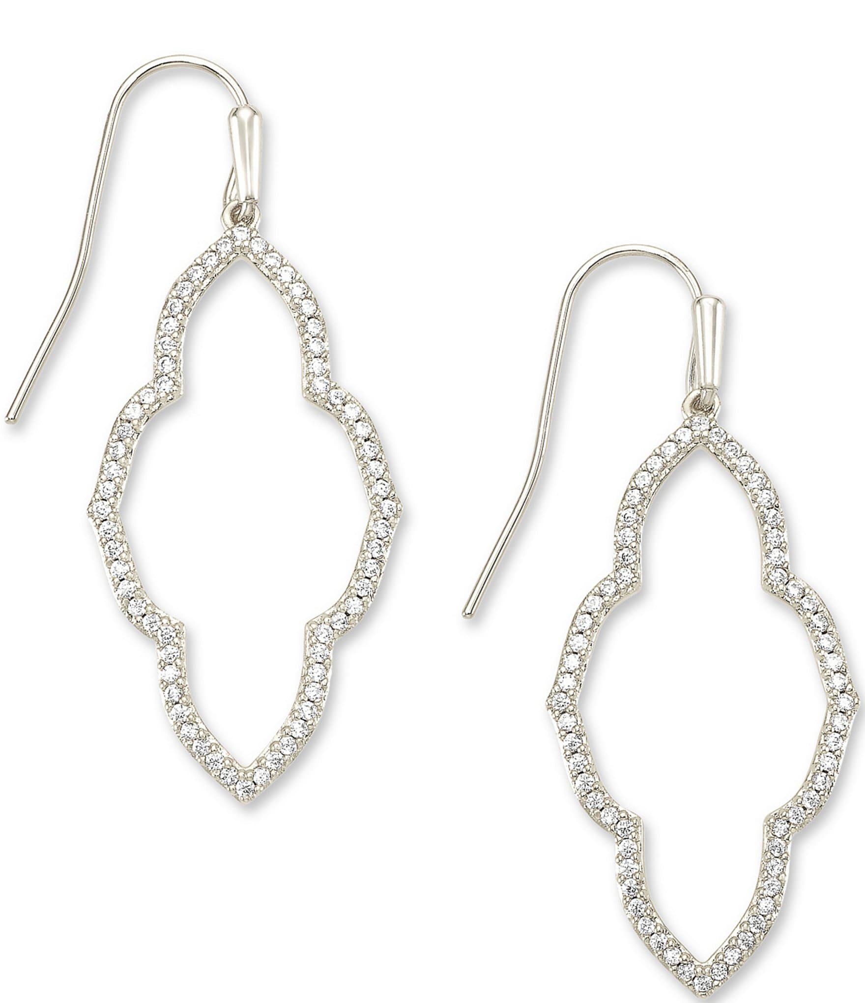 Kendra Scott Abbie Small Crystal Open Frame Drop Earrings