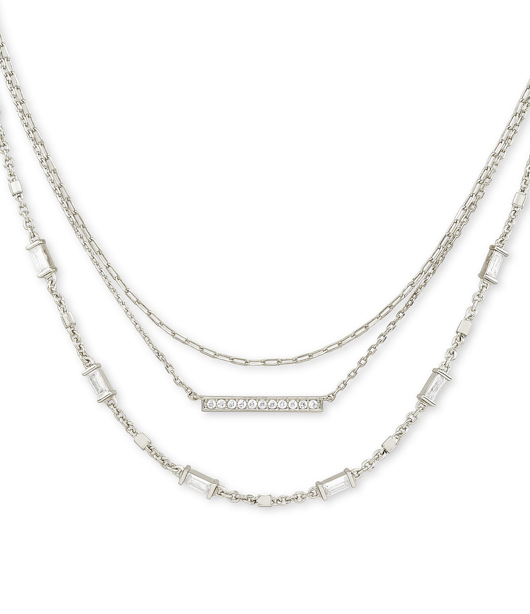 Kendra Scott Addison Triple Strand Chain Necklace
