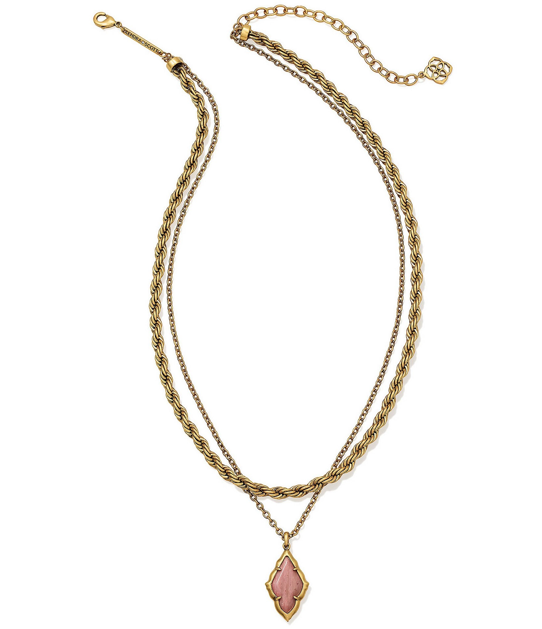 Kendra Scott Adeline Scallop Frame Short Multi Strand Necklace