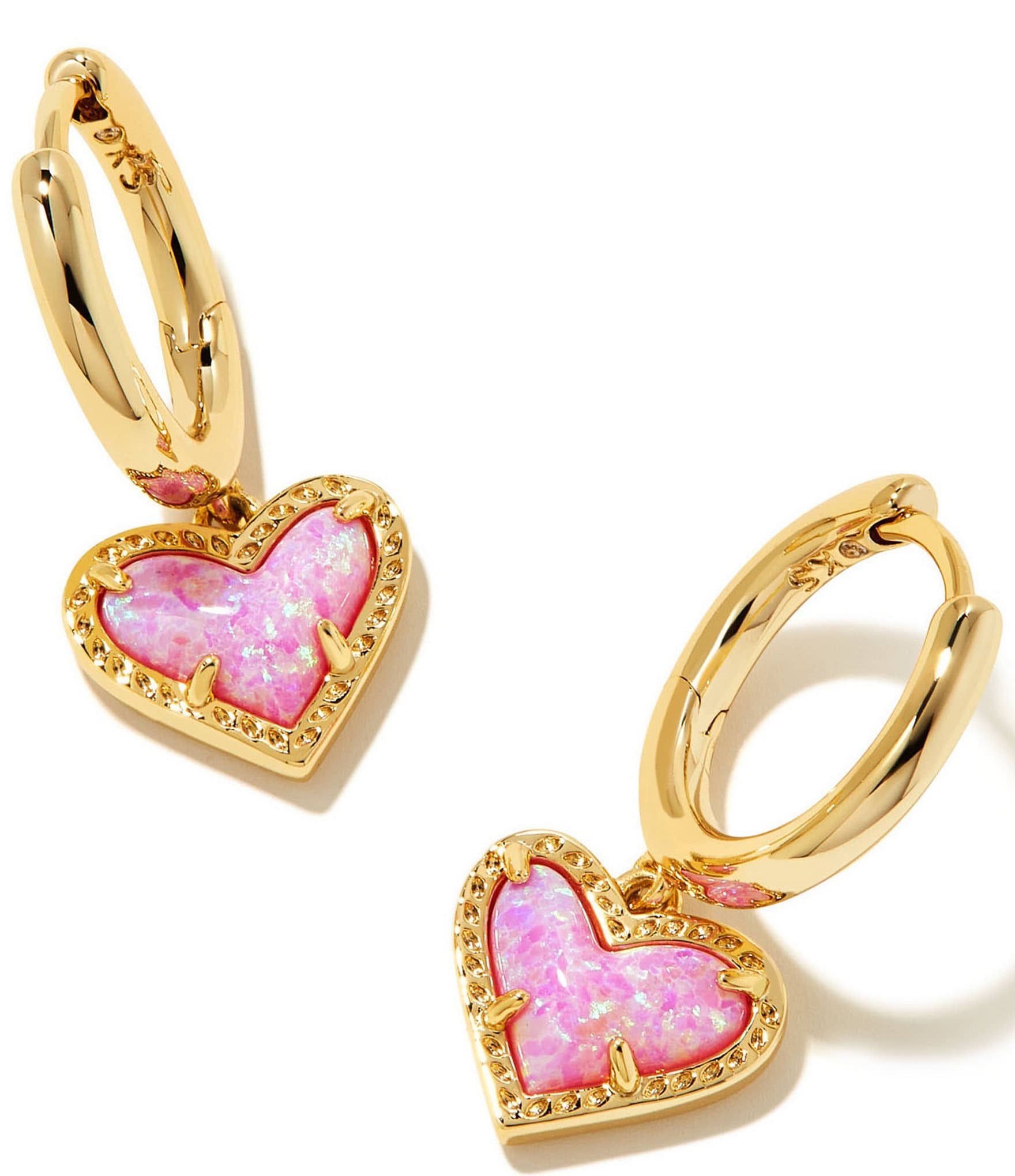 Kendra Scott Ari Heart Pendant Necklace Rose Gold Pink Drusy