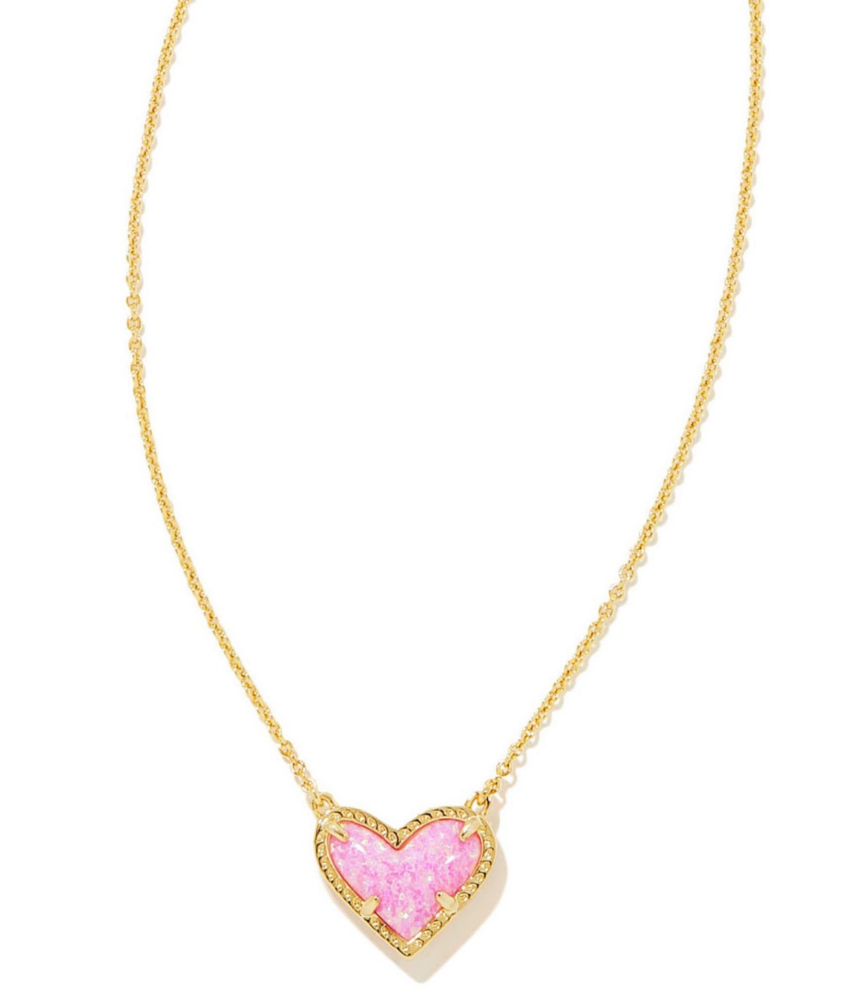 Kendra Scott Ari Heart Gold Short Pendant Necklace | Dillard's