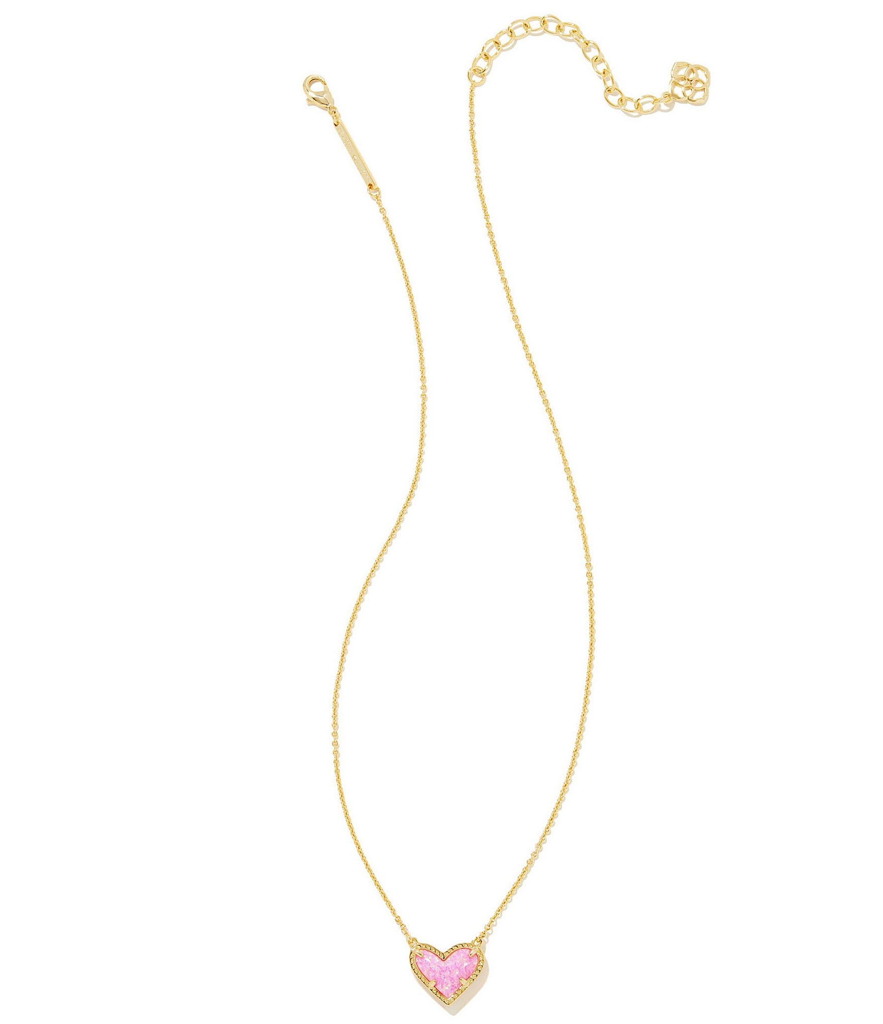 Kendra Scott Ari Heart Opal Gold Short Pendant Necklace