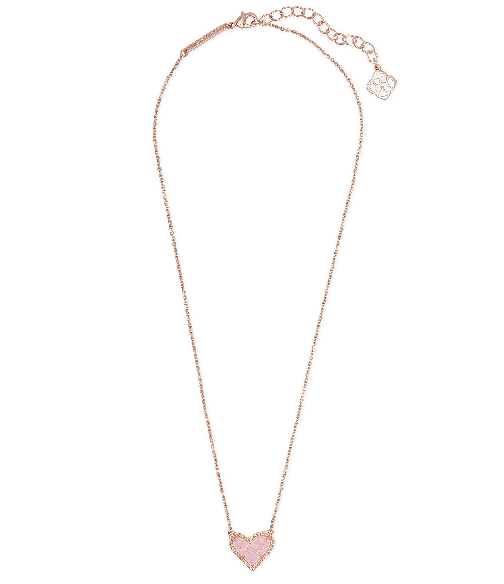 Kendra Scott Ari Heart Rose Gold Short Pendant Necklace