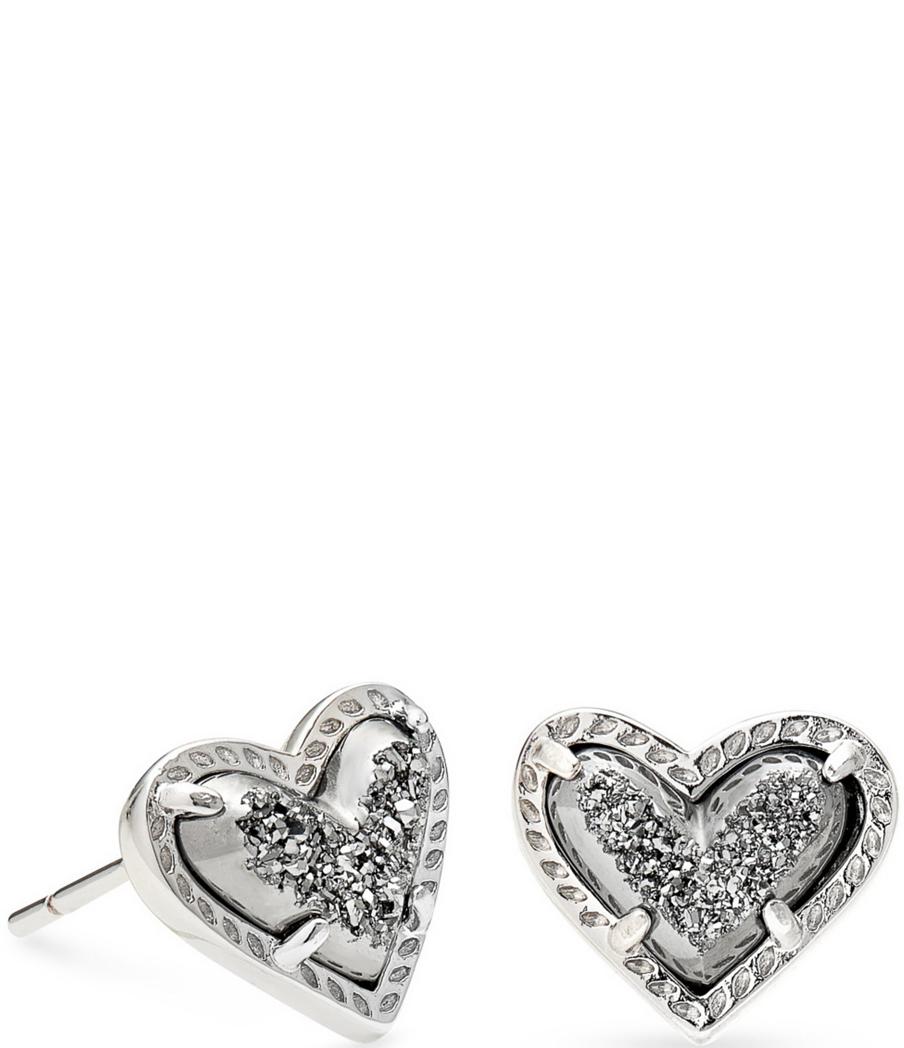 Kendra Scott Ari Heart Silver Stud Earrings Dillard's