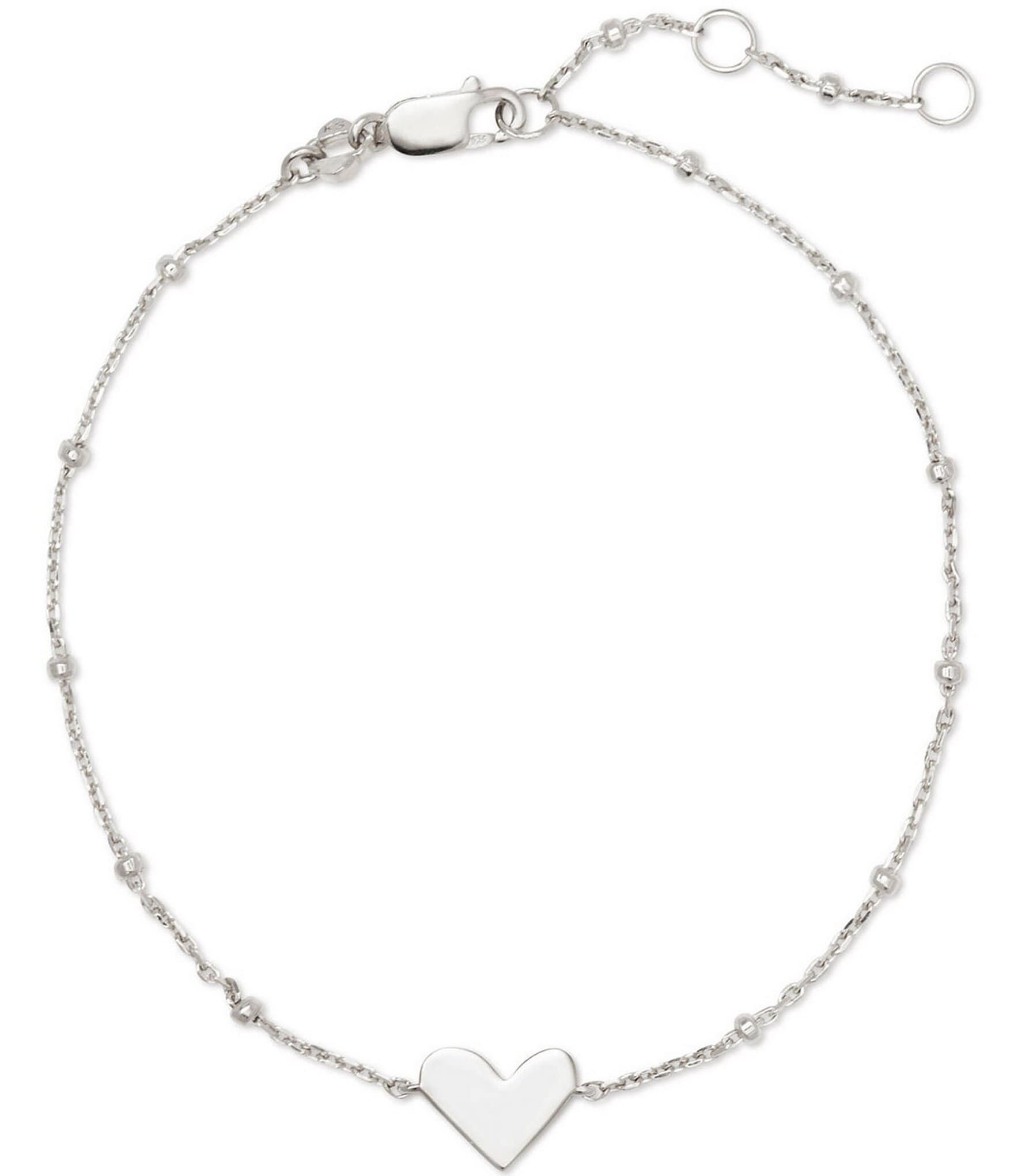 Kendra Scott Ari Heart Sterling Silver Delicate Line Bracelet | Dillard's