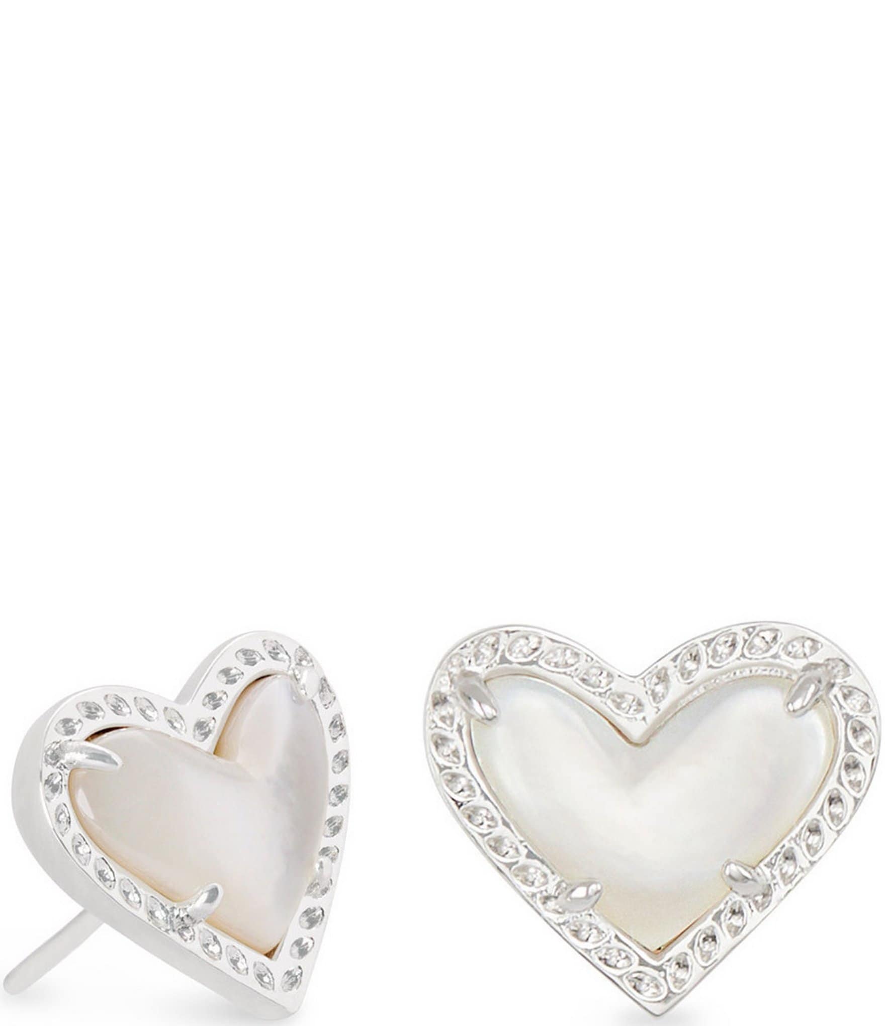 Kendra Scott Ari Heart Silver Stud Earrings