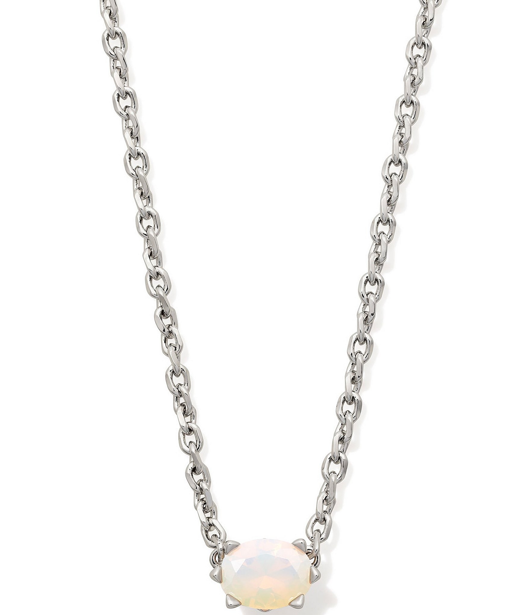 Kendra Scott Cailin Crystal Silver Short Pendant Necklace