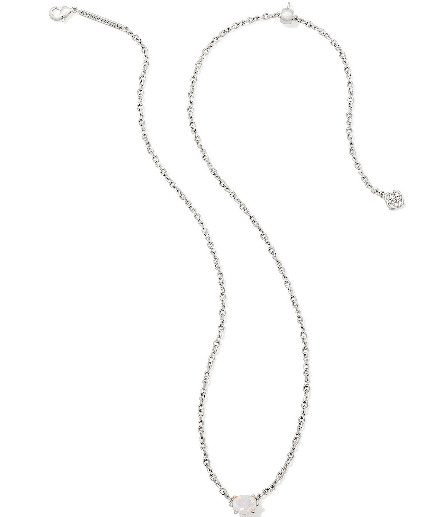 Kendra Scott Cailin Crystal Silver Short Pendant Necklace